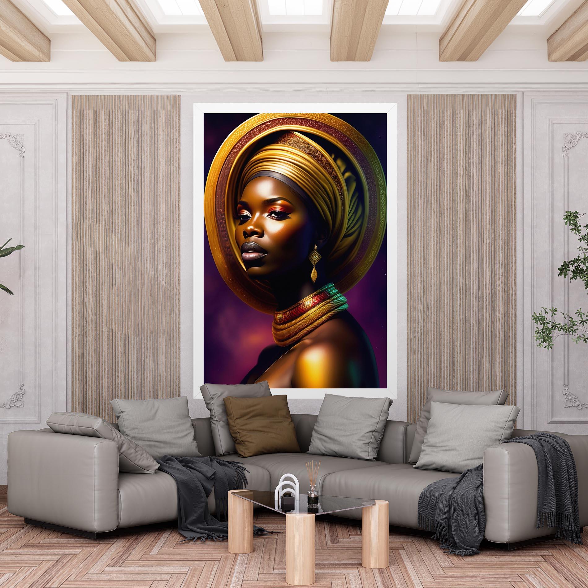 Vászonkép Golden Crown Woman mockup 6