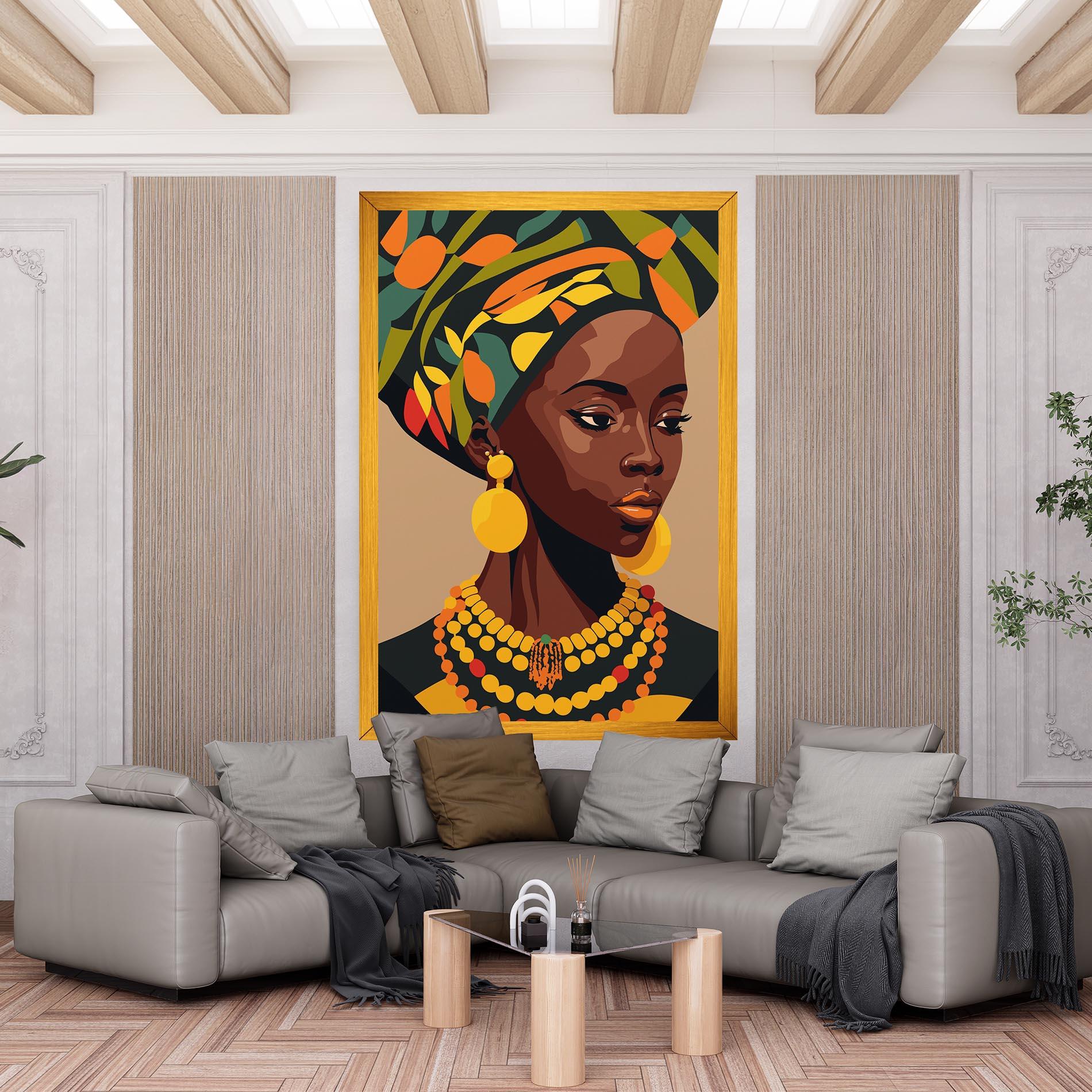 Vászonkép African Earrings mockup 6