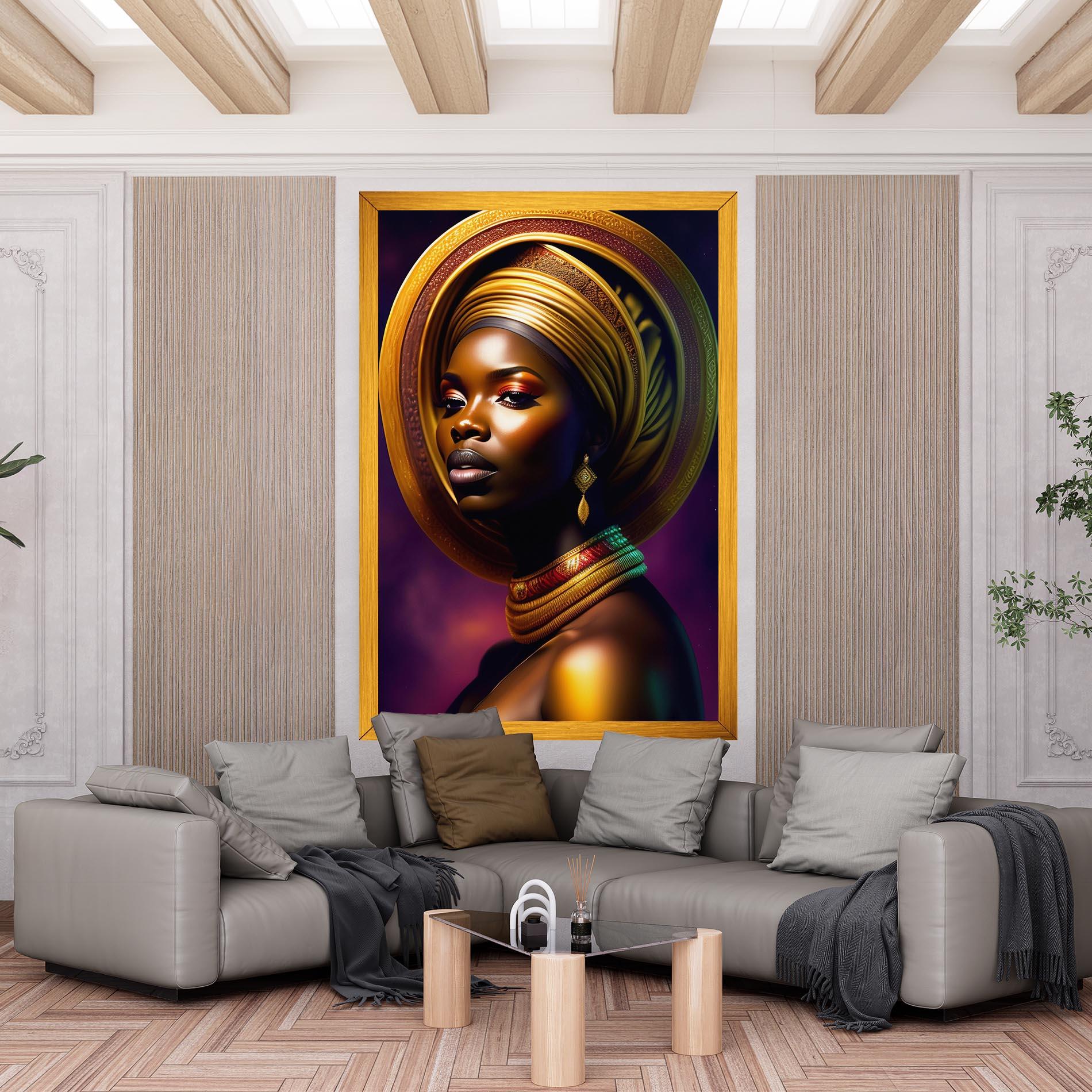 Vászonkép Golden Crown Woman mockup 6