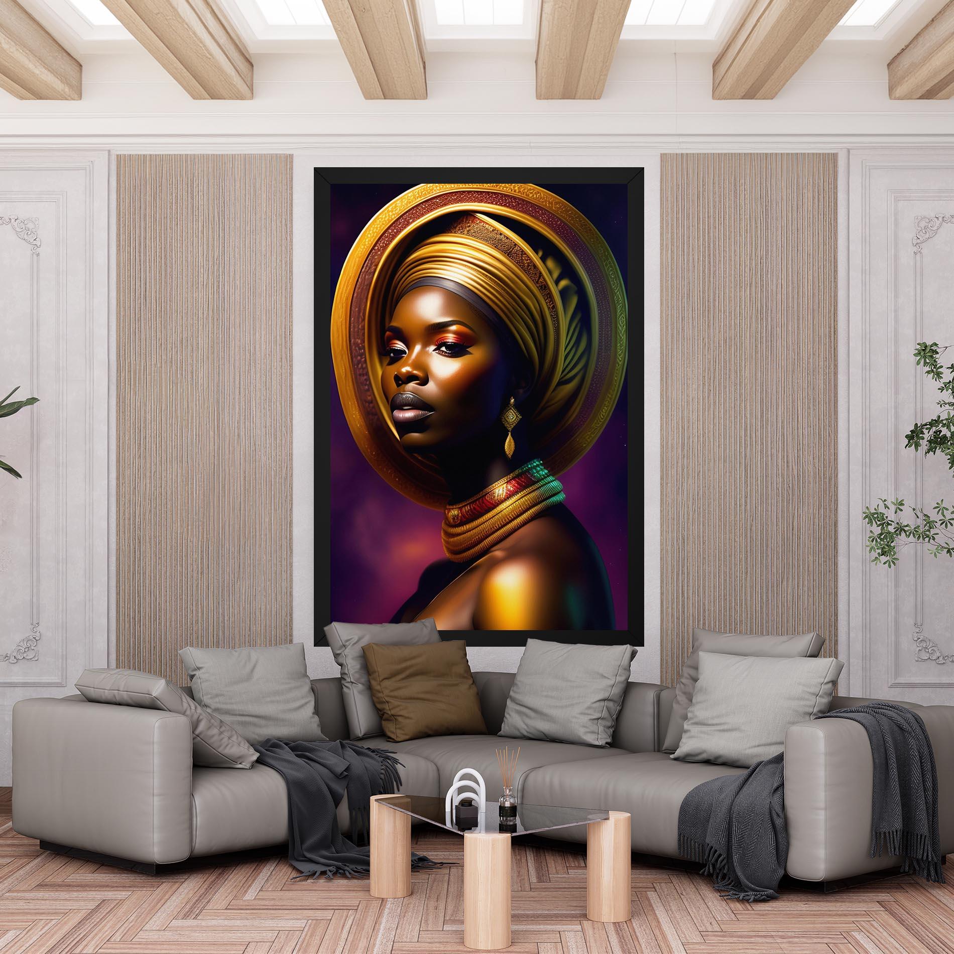 Vászonkép Golden Crown Woman mockup 6