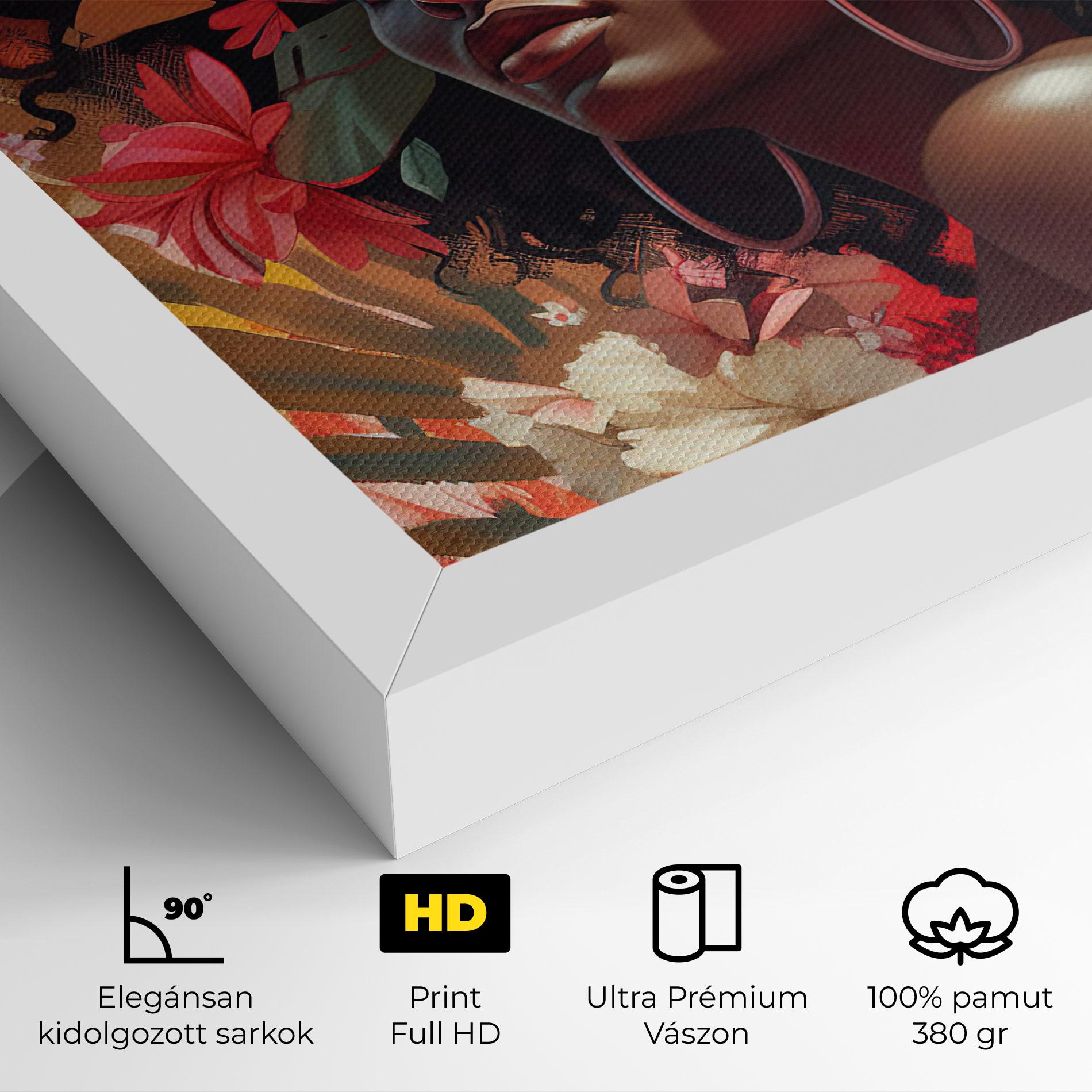 Vászonkép African Flower Woman mockup 4