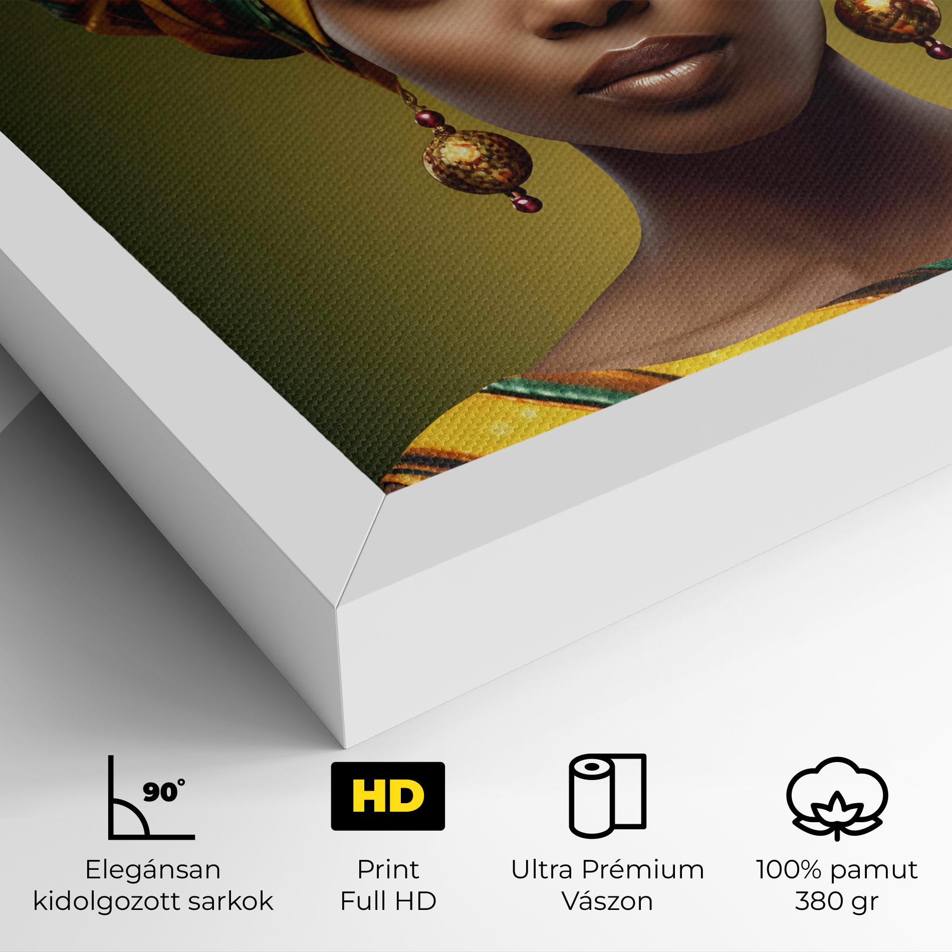 Vászonkép Yellow Scarf Woman mockup 4