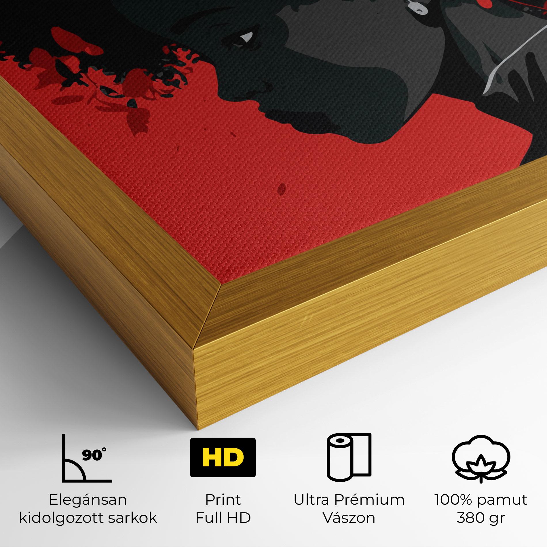 Vászonkép African Red Flower mockup 4