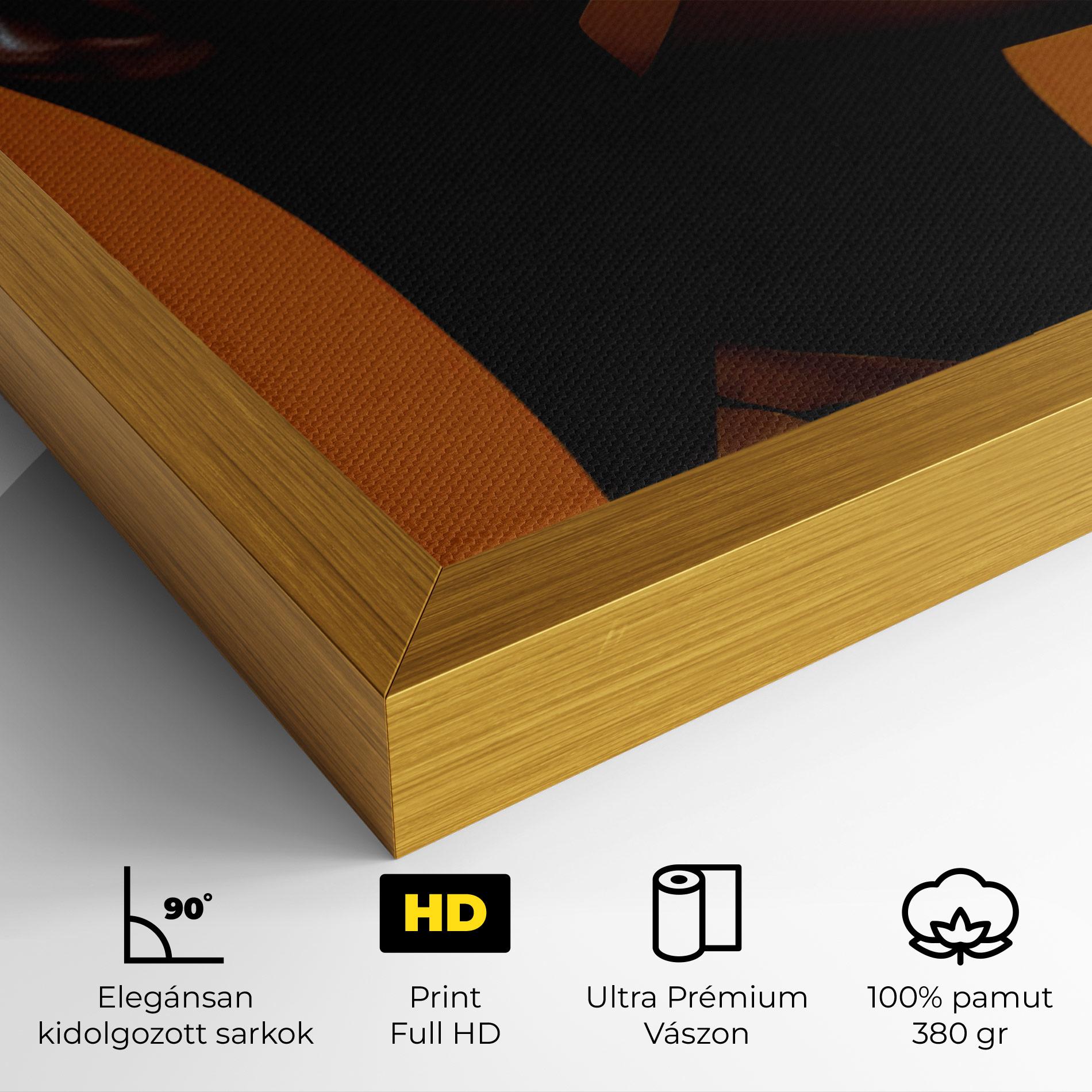 Vászonkép African Woman On Orange mockup 4