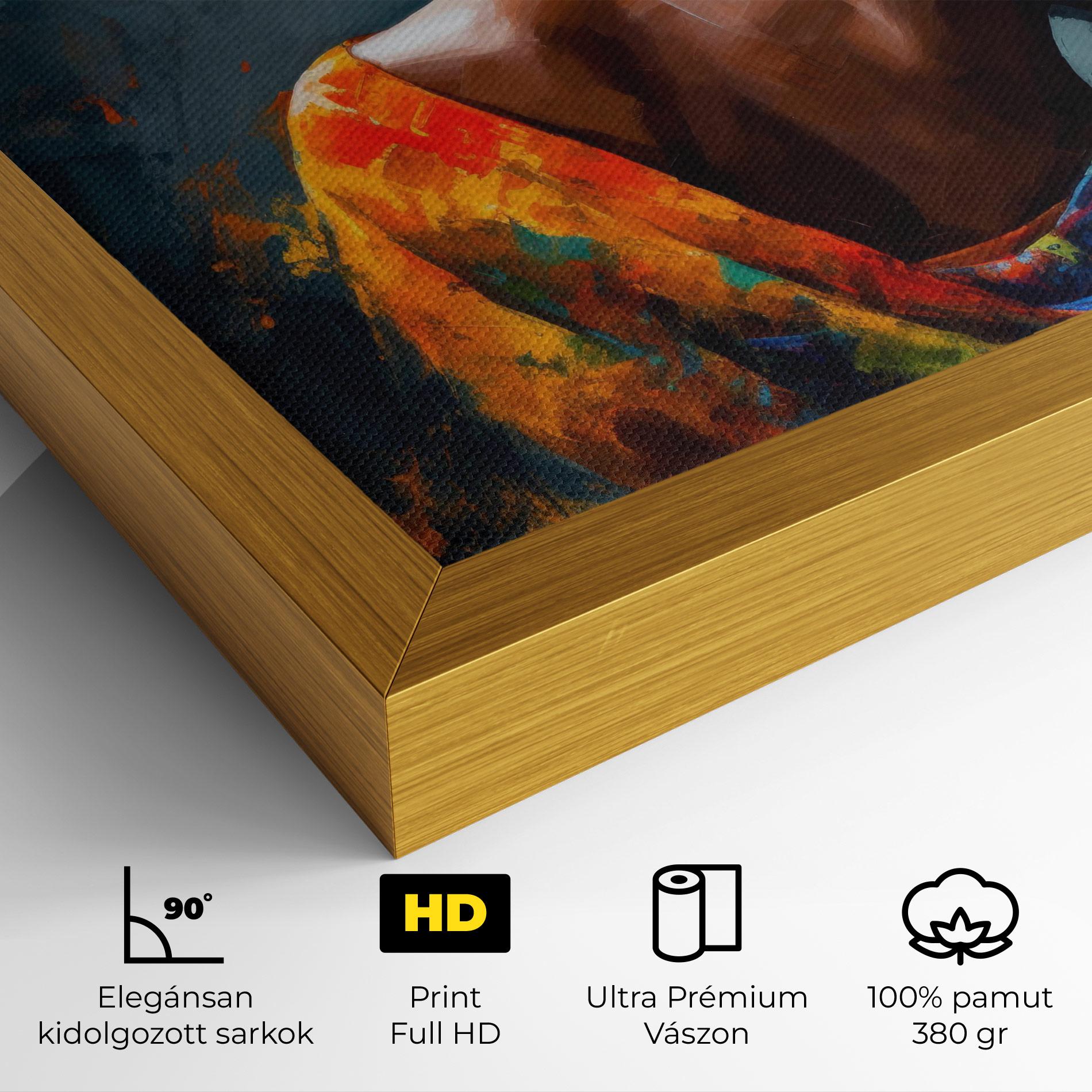 Vászonkép Colorful Turban Woman mockup 4