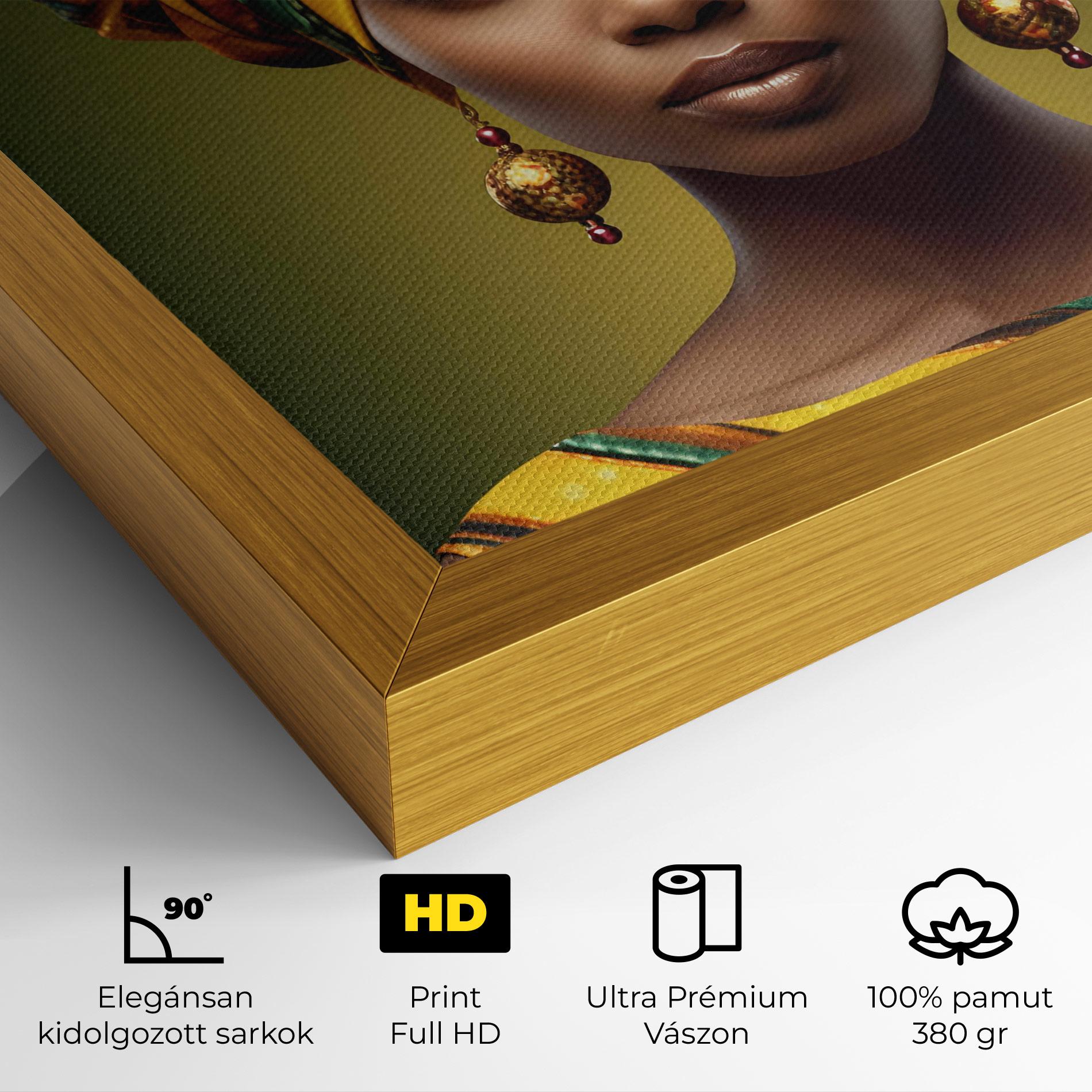 Vászonkép Yellow Scarf Woman mockup 4