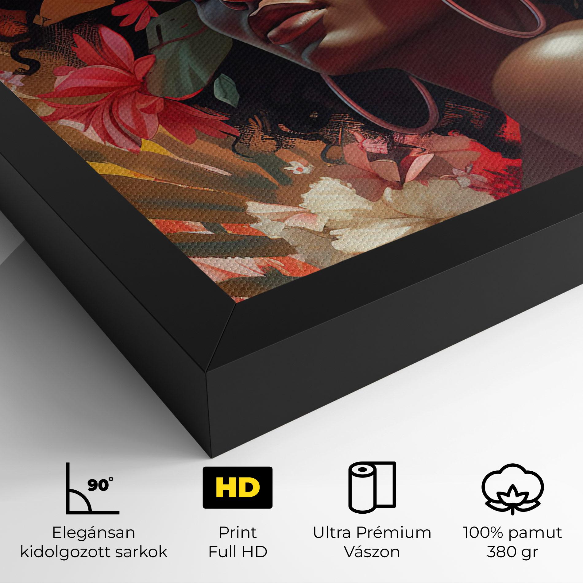 Vászonkép African Flower Woman mockup 4