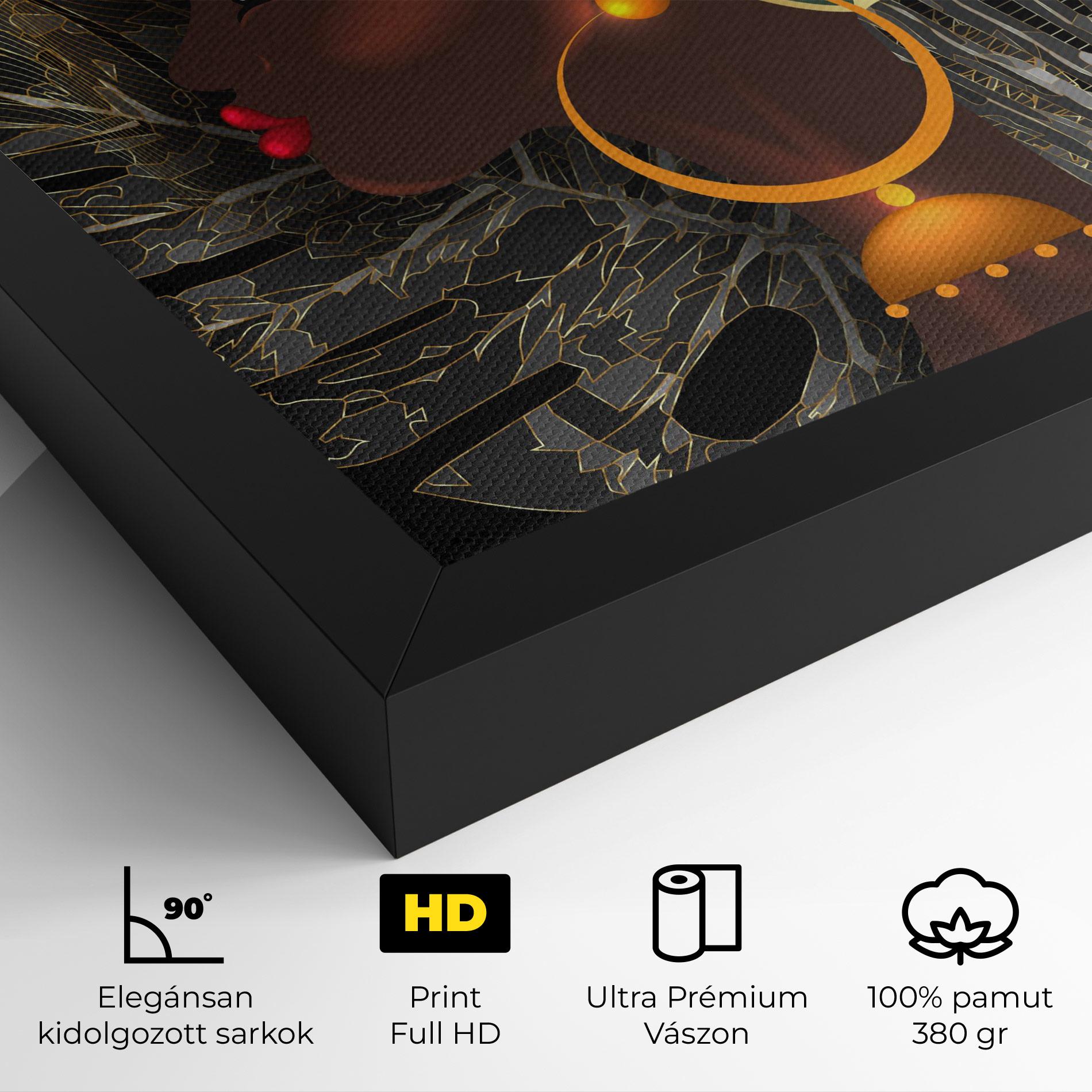 Vászonkép African Gold Leaf mockup 4