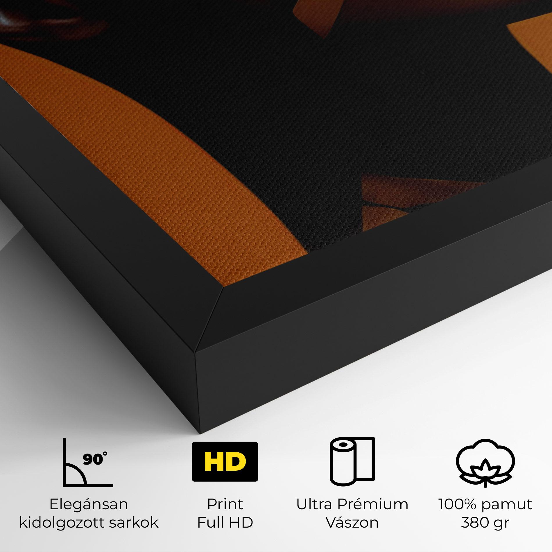 Vászonkép African Woman On Orange mockup 4