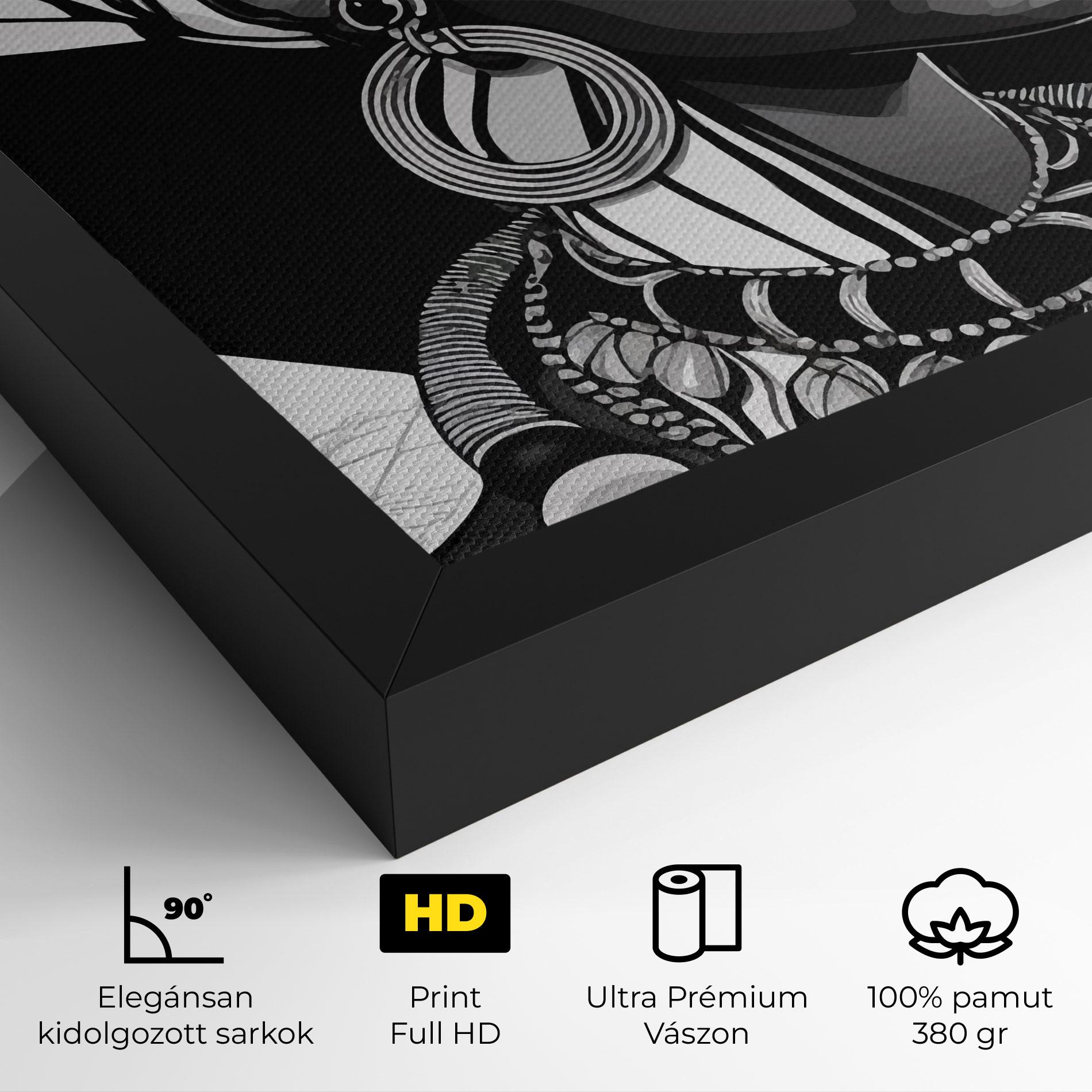 Vászonkép Black White African mockup 4