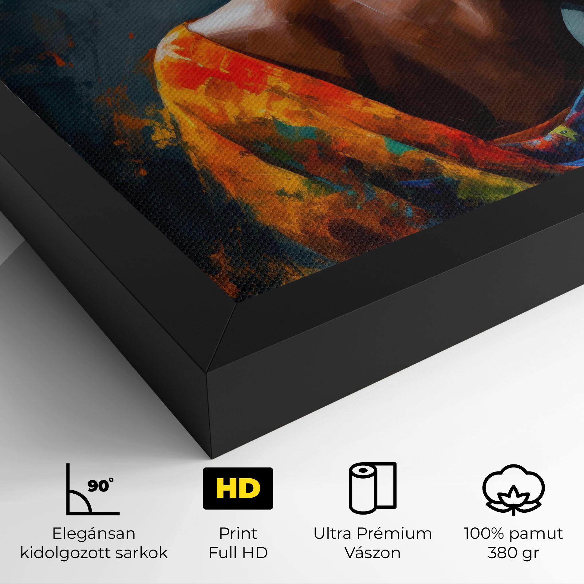 Vászonkép Colorful Turban Woman mockup 4