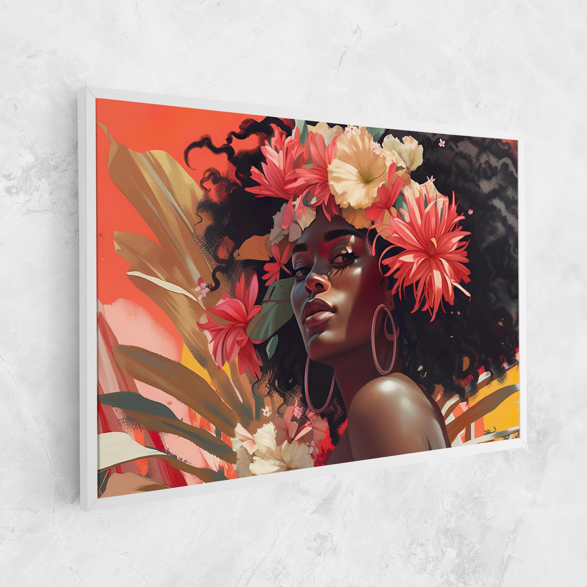 Vászonkép African Flower Woman mockup 1