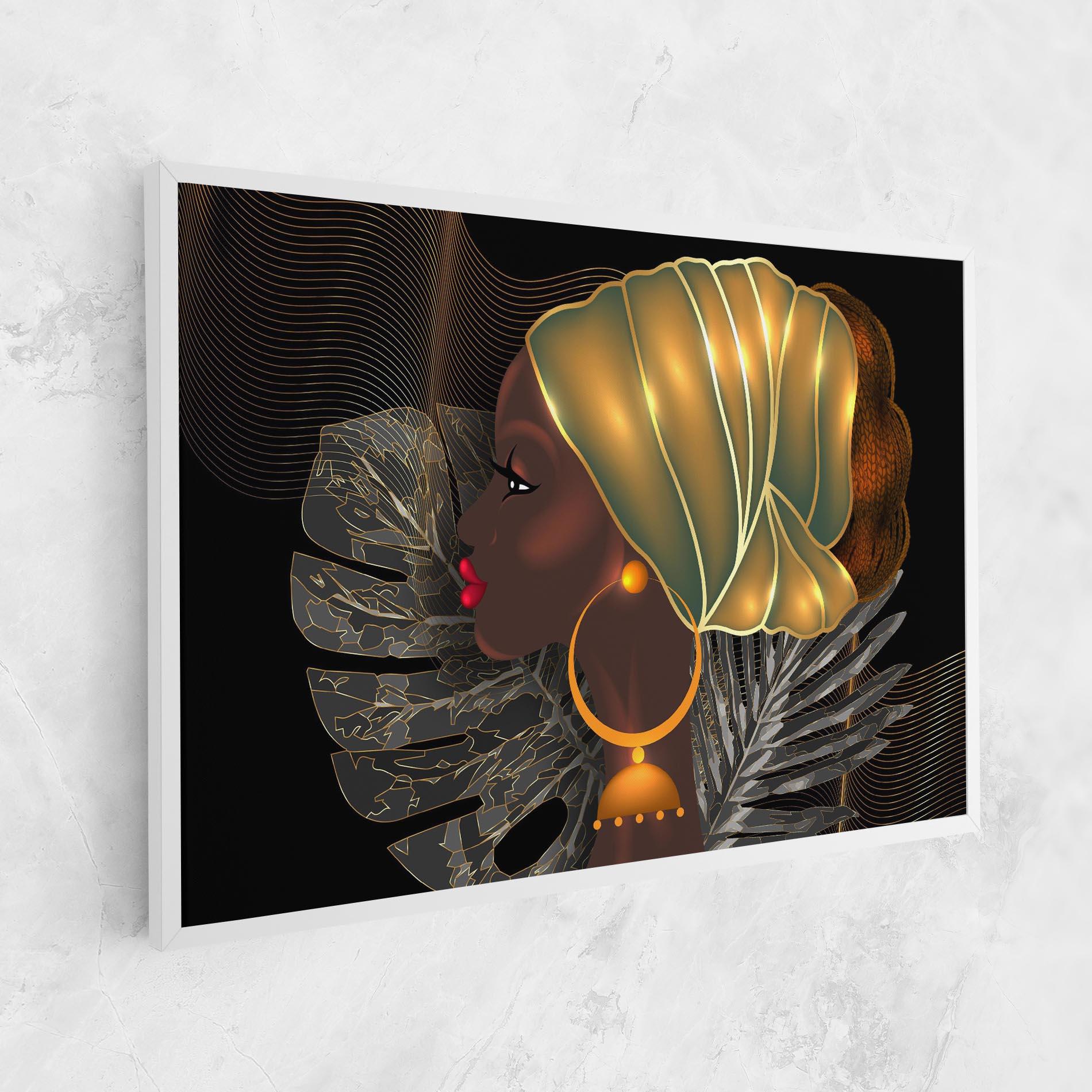 Vászonkép African Gold Leaf mockup 1