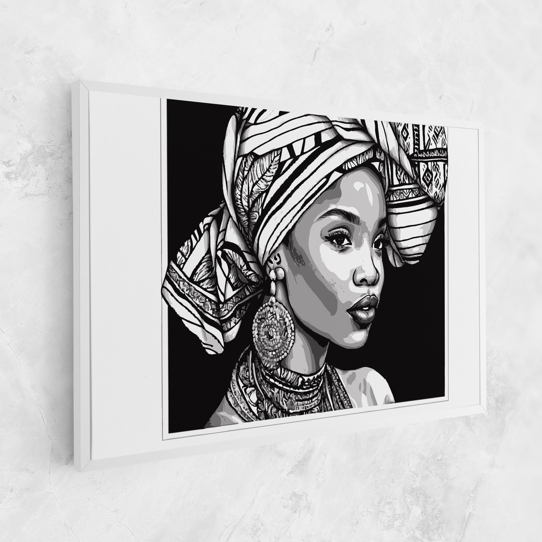 Vászonkép Beautiful African Lady mockup 1
