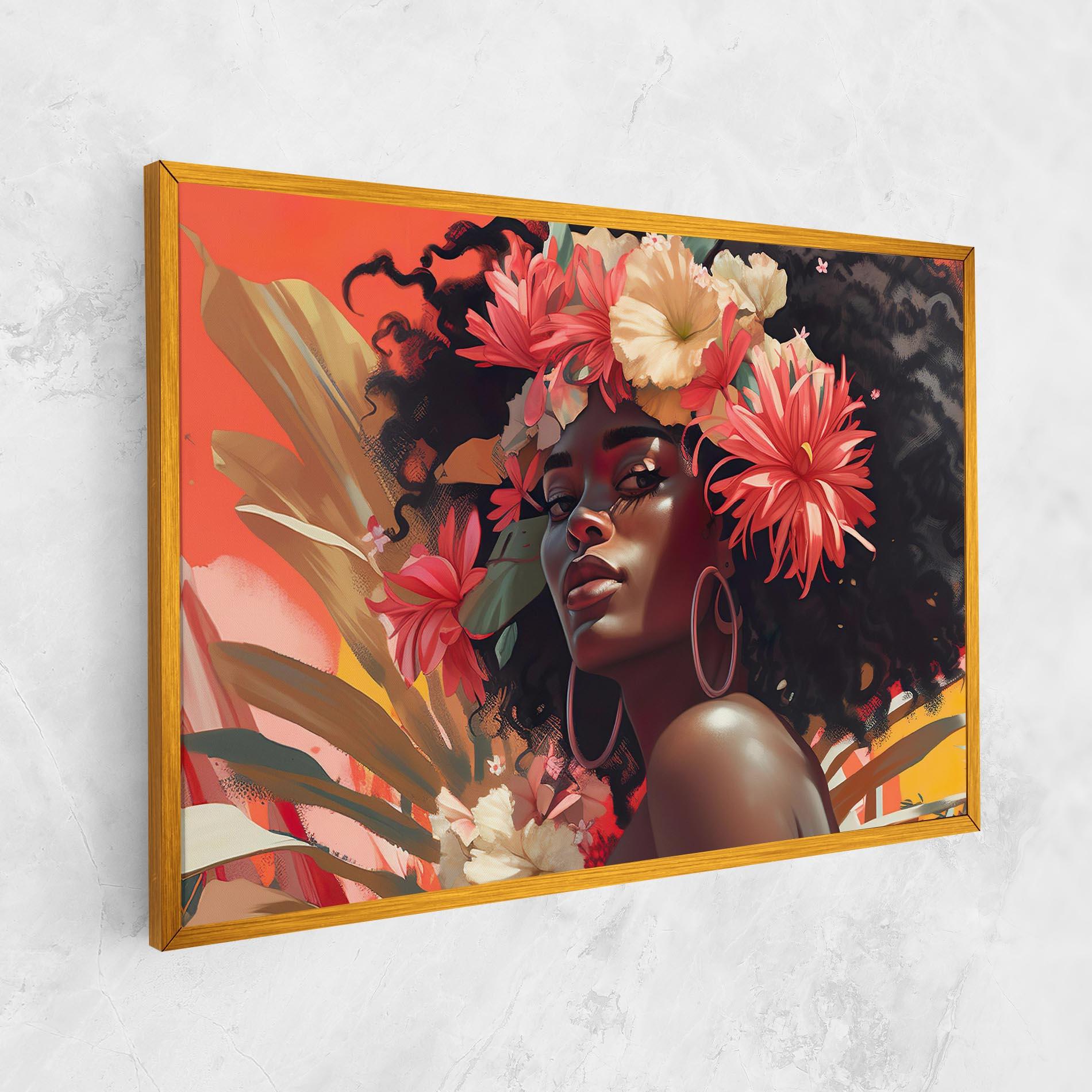 Vászonkép African Flower Woman mockup 1