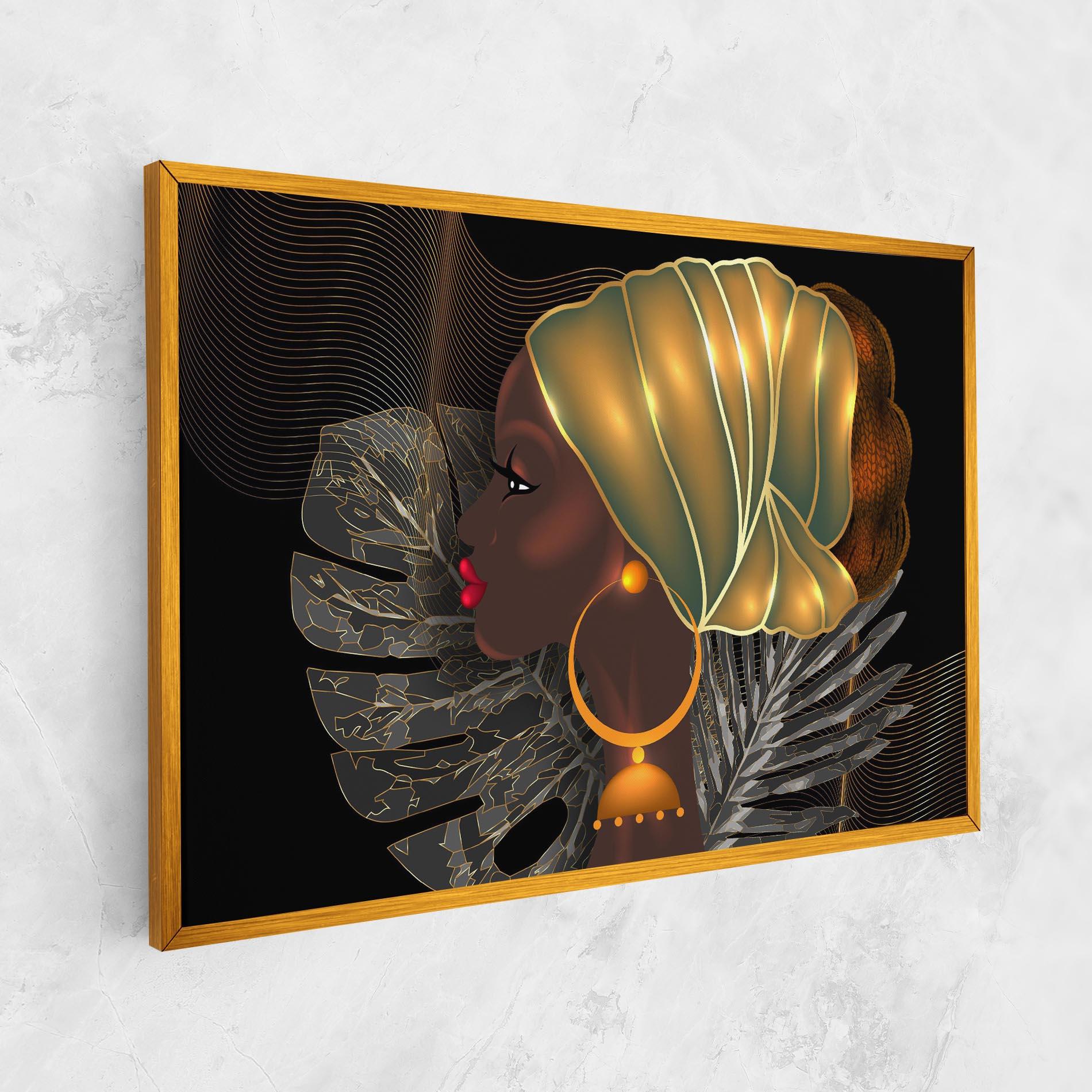 Vászonkép African Gold Leaf mockup 1