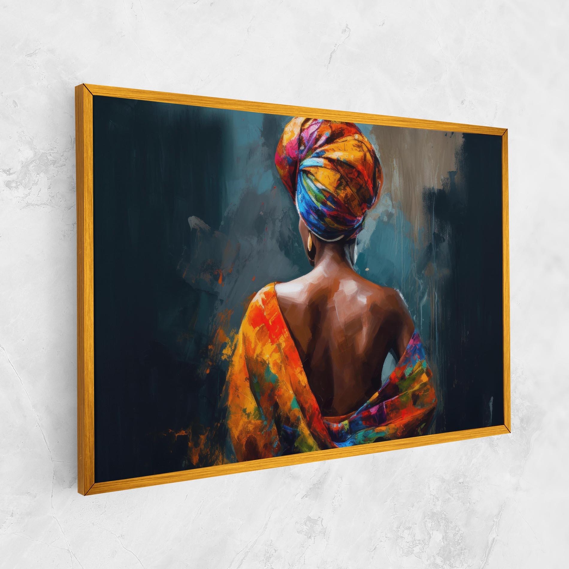 Vászonkép Colorful Turban Woman mockup 1