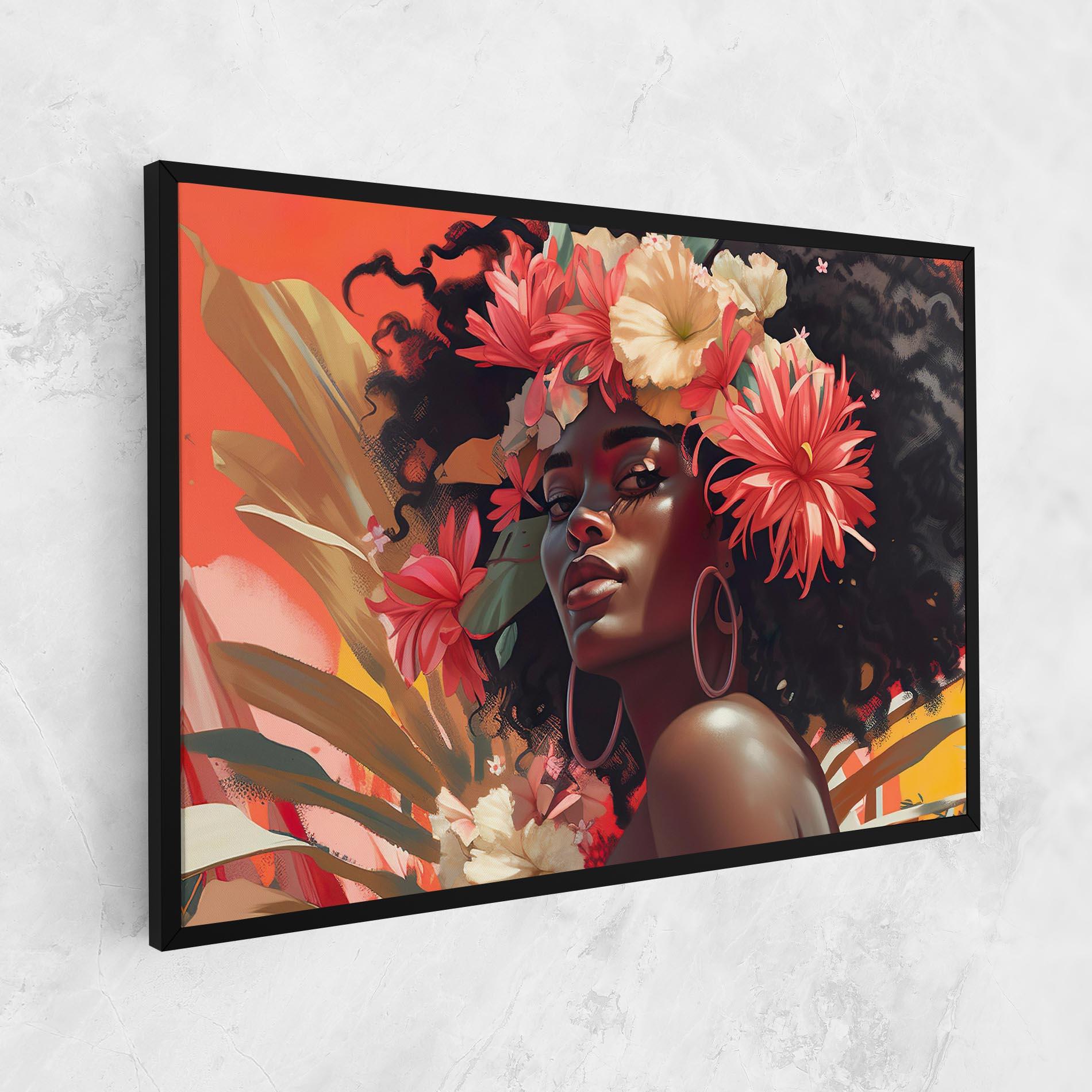 Vászonkép African Flower Woman mockup 1