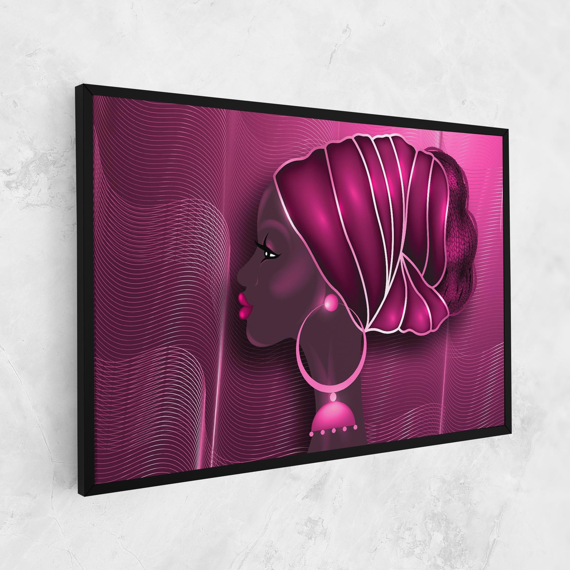 Vászonkép African Pink Woman mockup 1