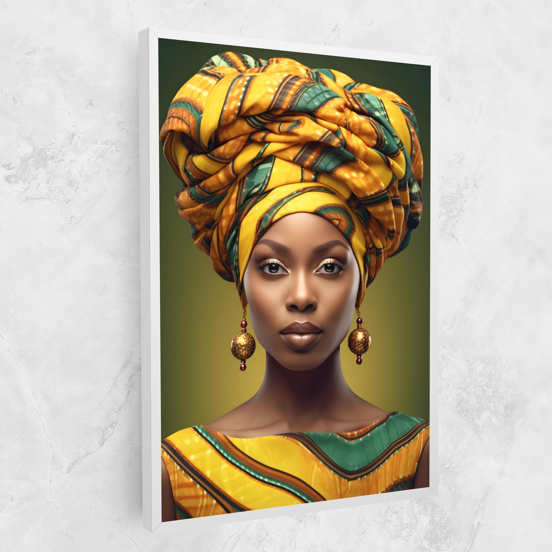 Vászonkép Yellow Scarf Woman mockup 1