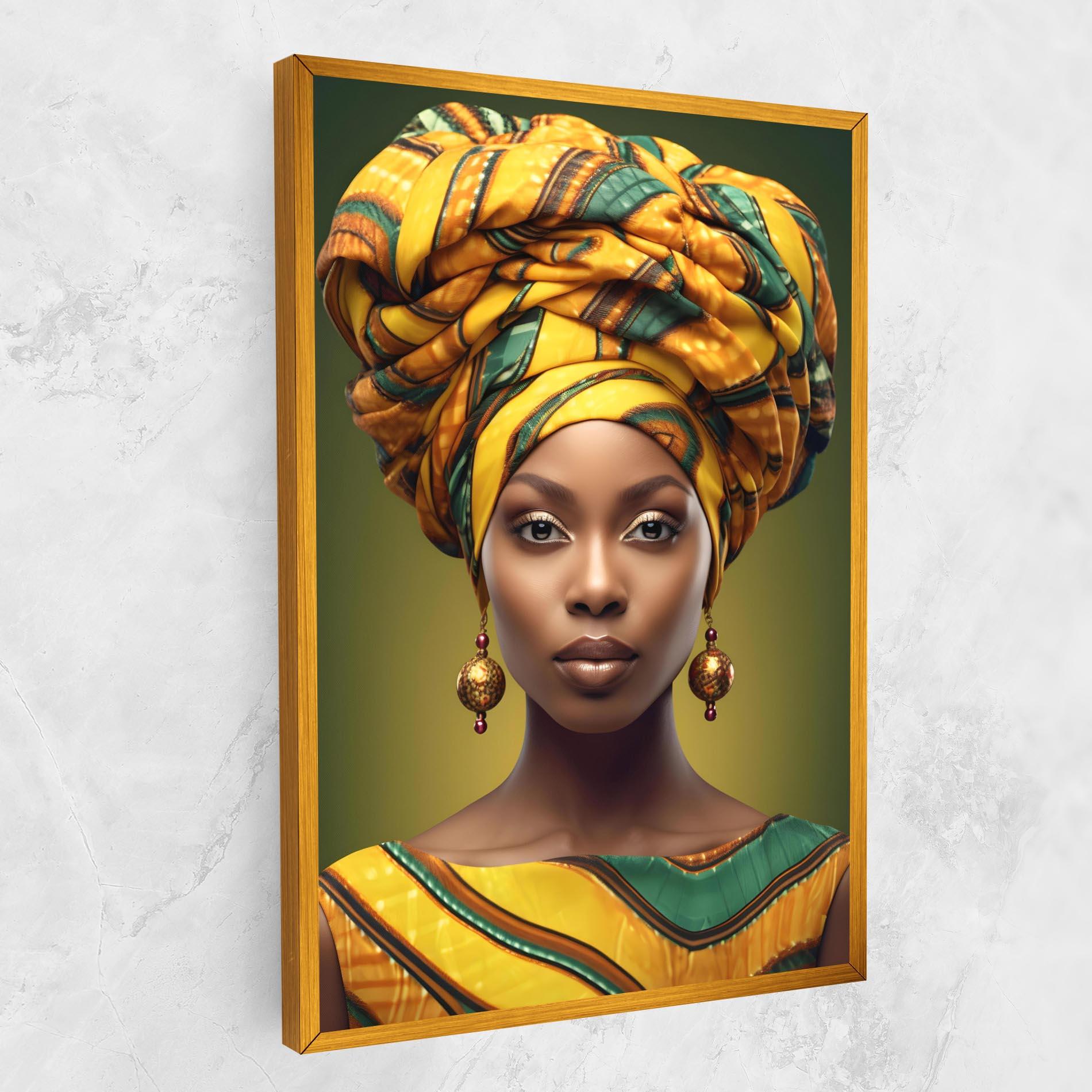 Vászonkép Yellow Scarf Woman mockup 1