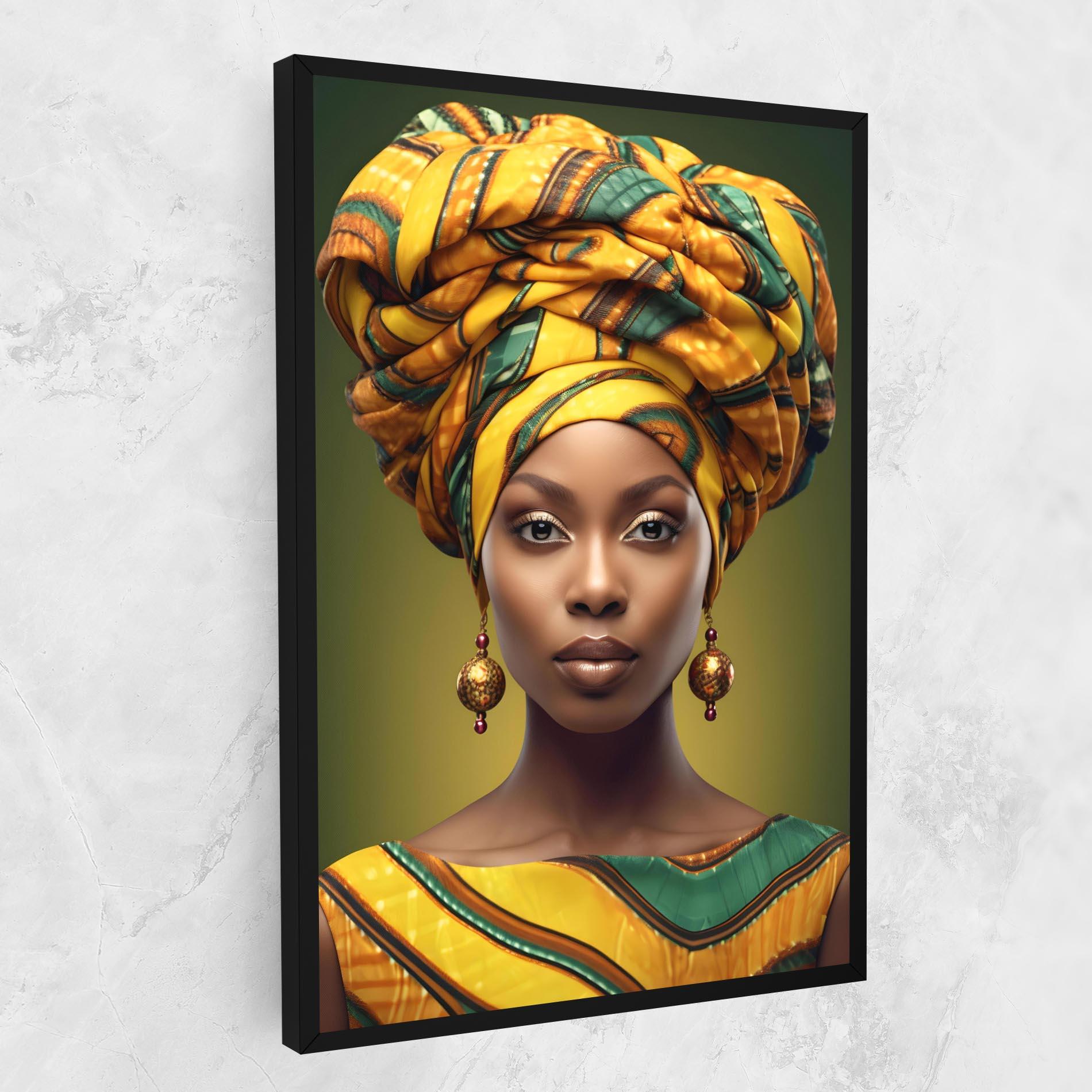 Vászonkép Yellow Scarf Woman mockup 1