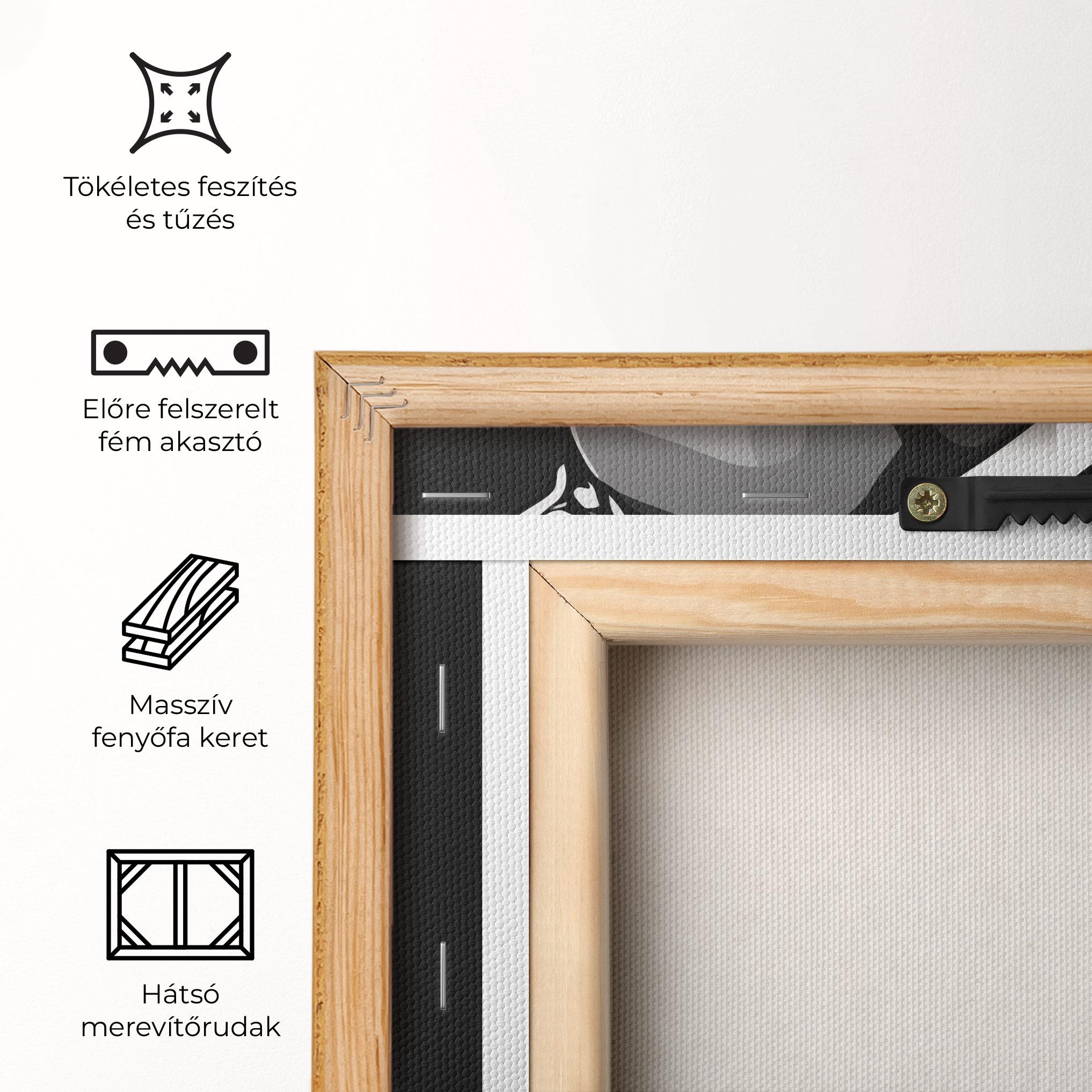 Vászonkép Black White African mockup 5