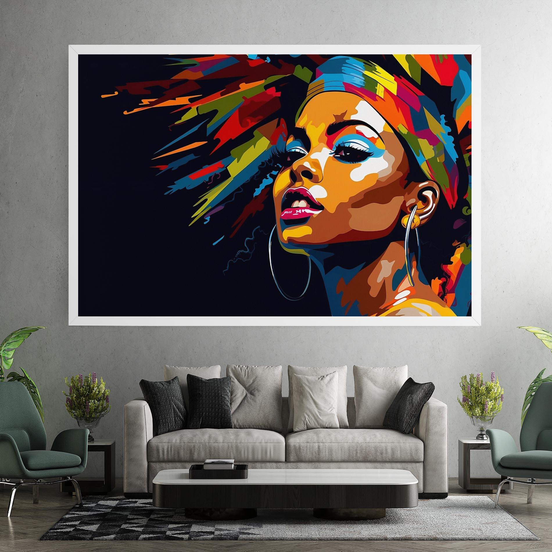 Vászonkép African Woman Portrait mockup 7