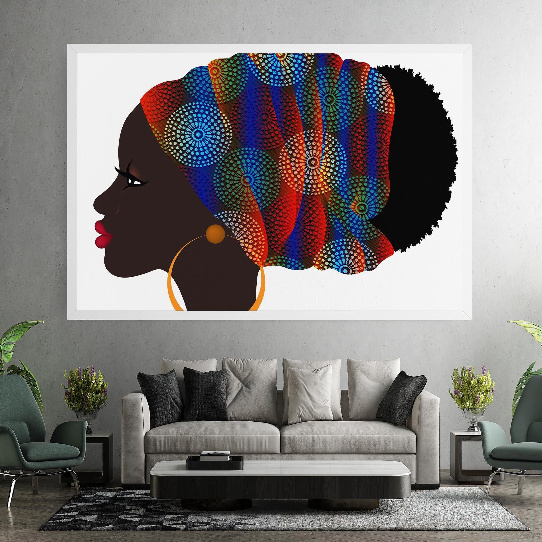 Vászonkép Afro Hairstyle mockup 7