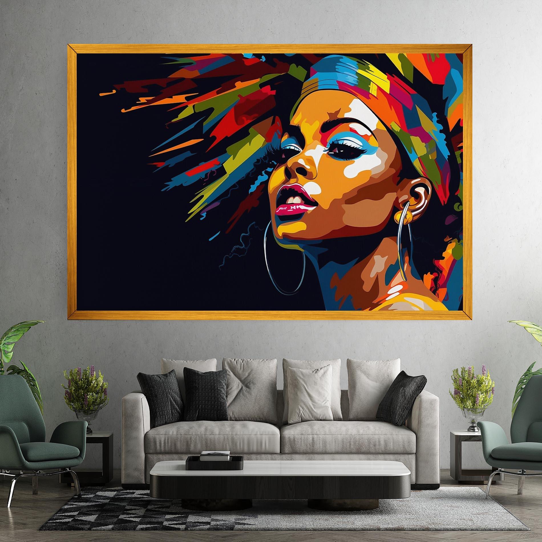 Vászonkép African Woman Portrait mockup 7