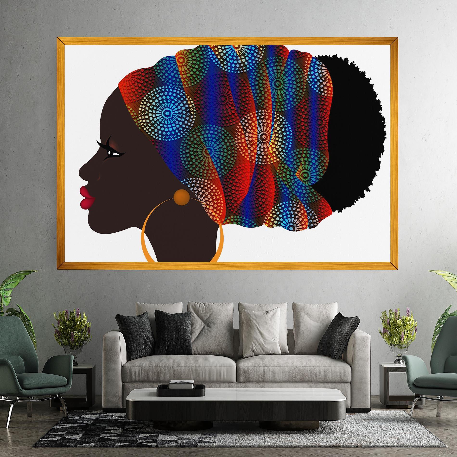 Vászonkép Afro Hairstyle mockup 7
