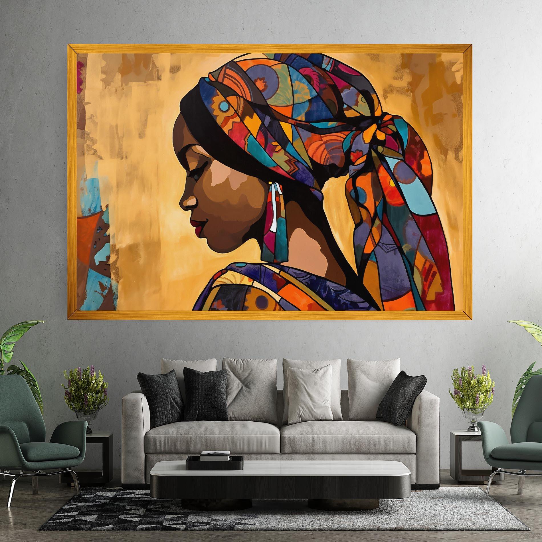 Vászonkép Headscarf Pretty Woman mockup 7