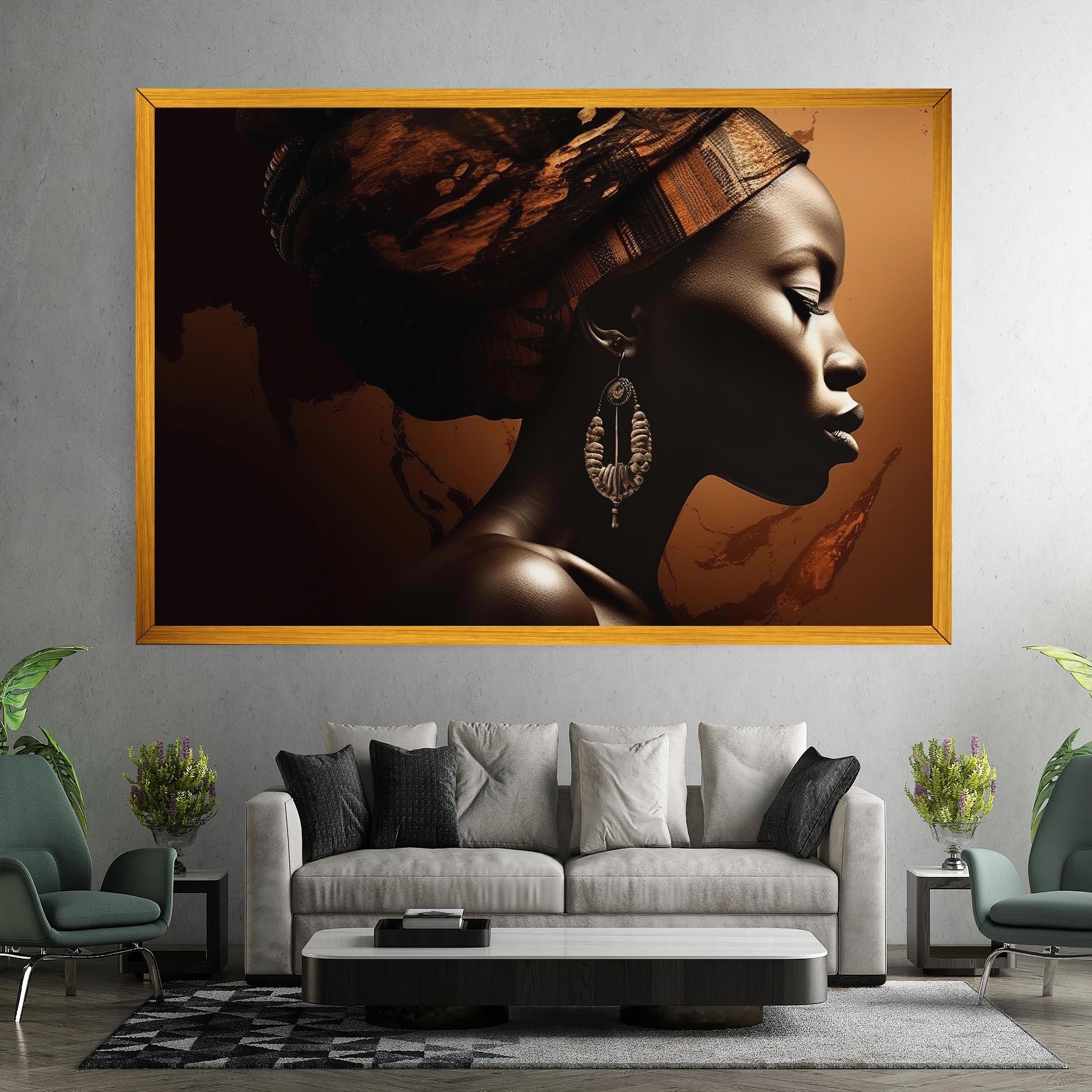 Vászonkép Interesting African Earrings mockup 7