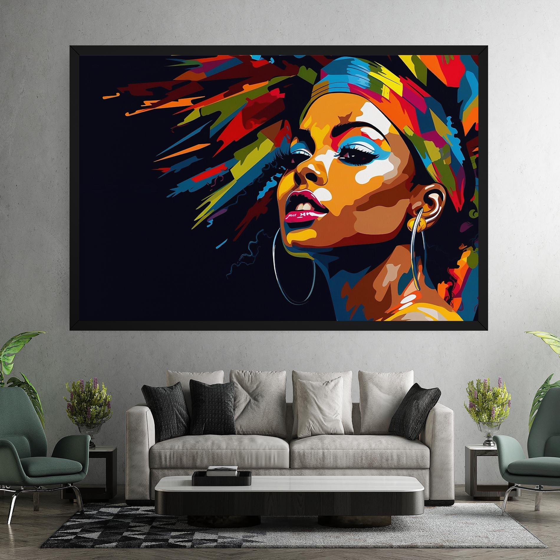 Vászonkép African Woman Portrait mockup 7
