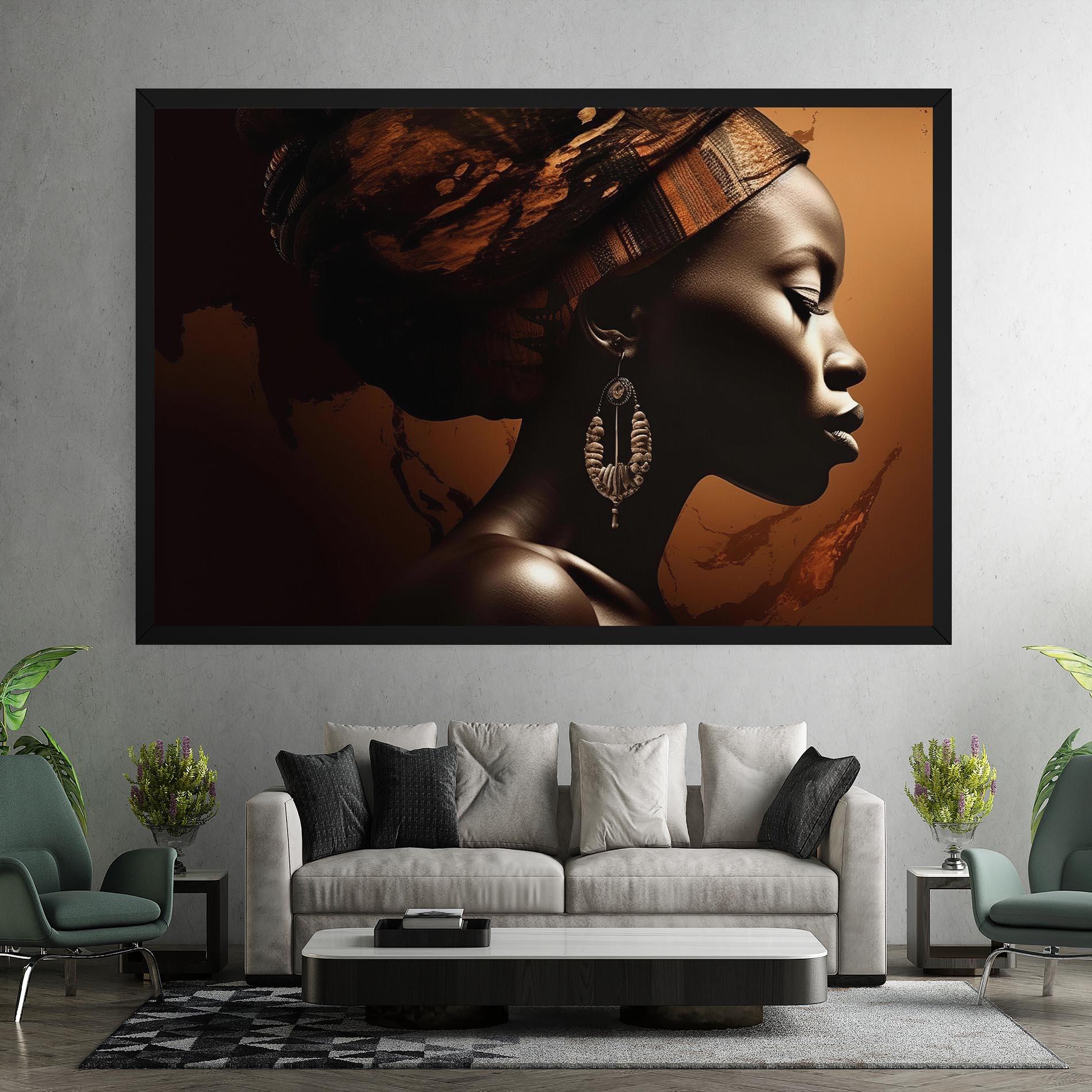 Vászonkép Interesting African Earrings mockup 7