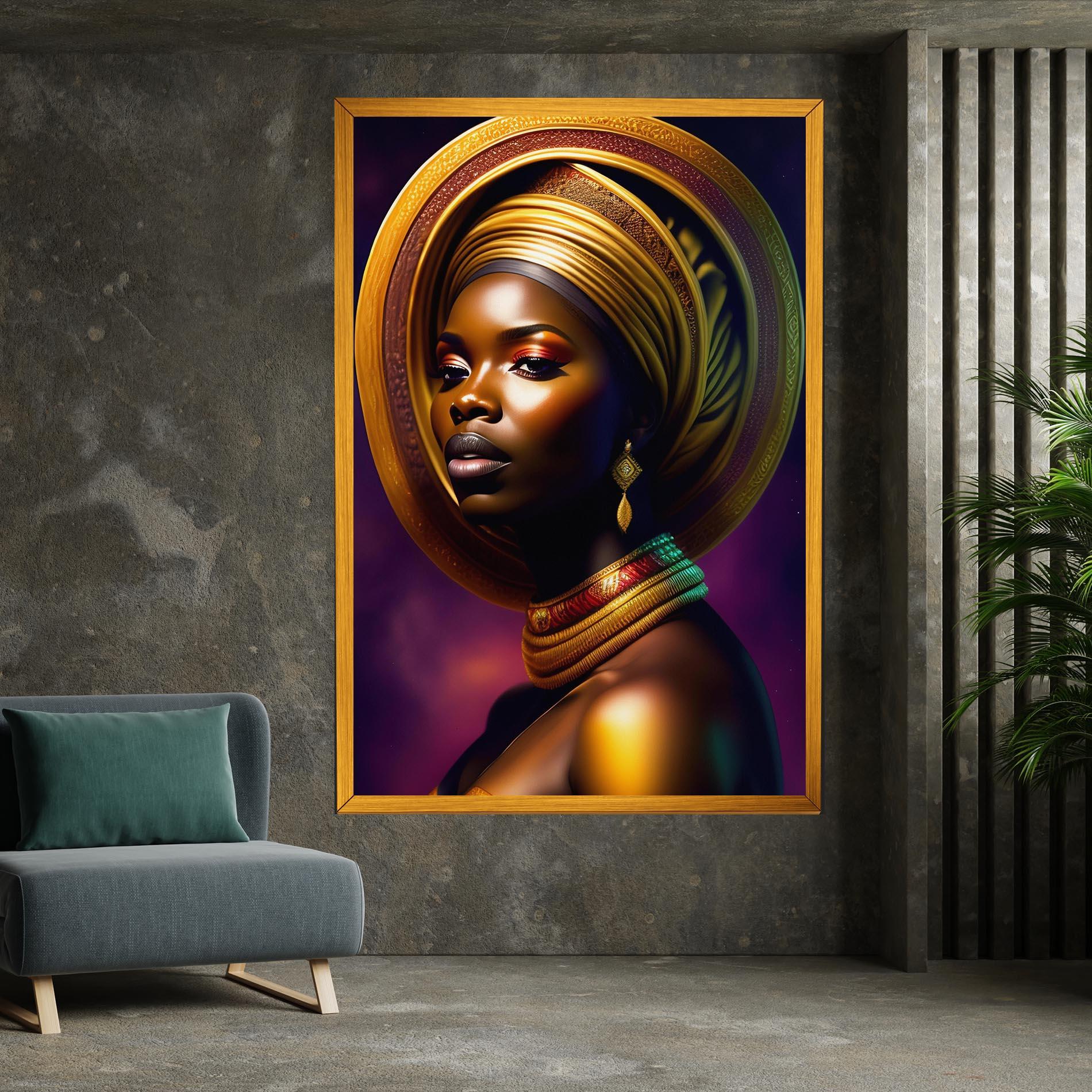 Vászonkép Golden Crown Woman mockup 7