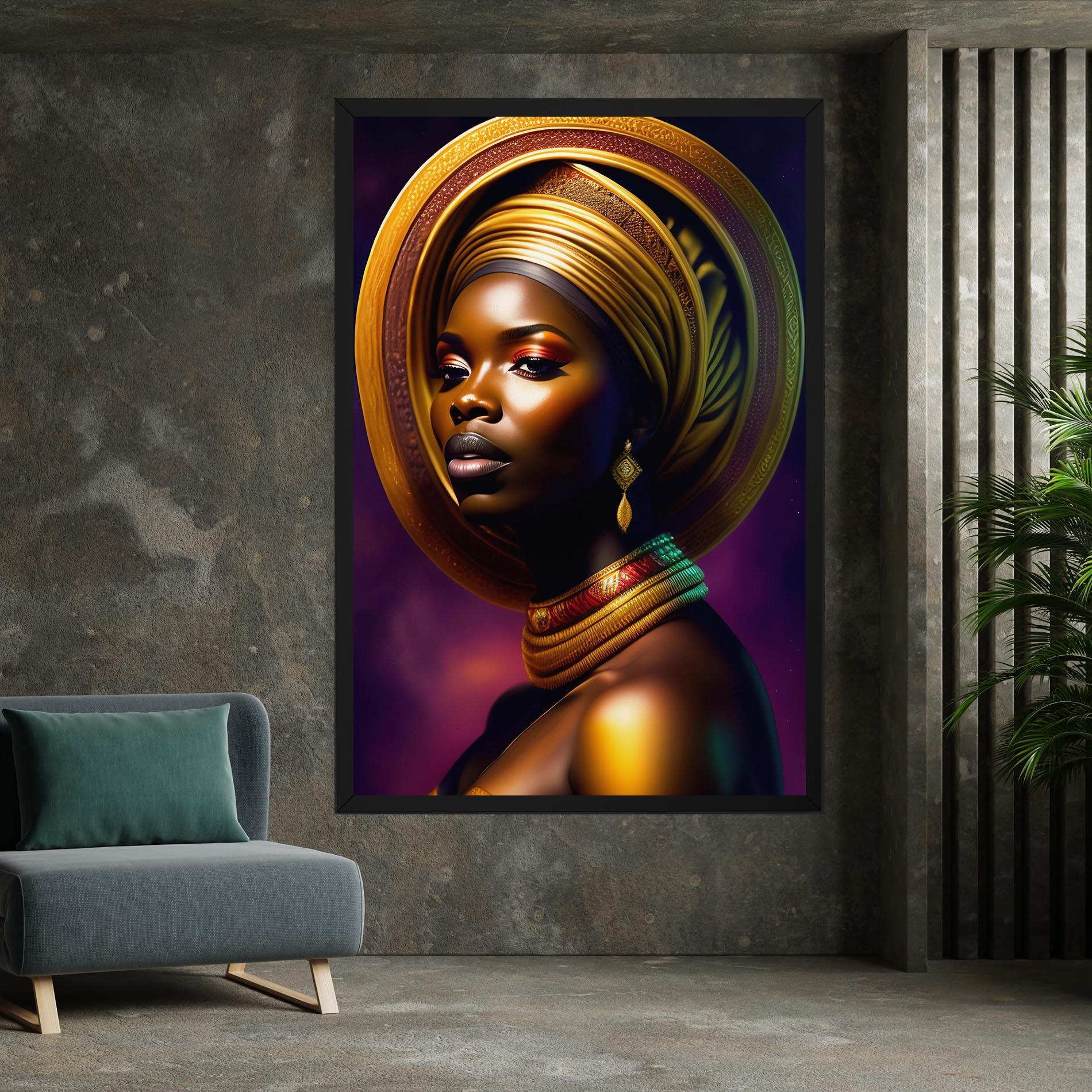 Vászonkép Golden Crown Woman mockup 7