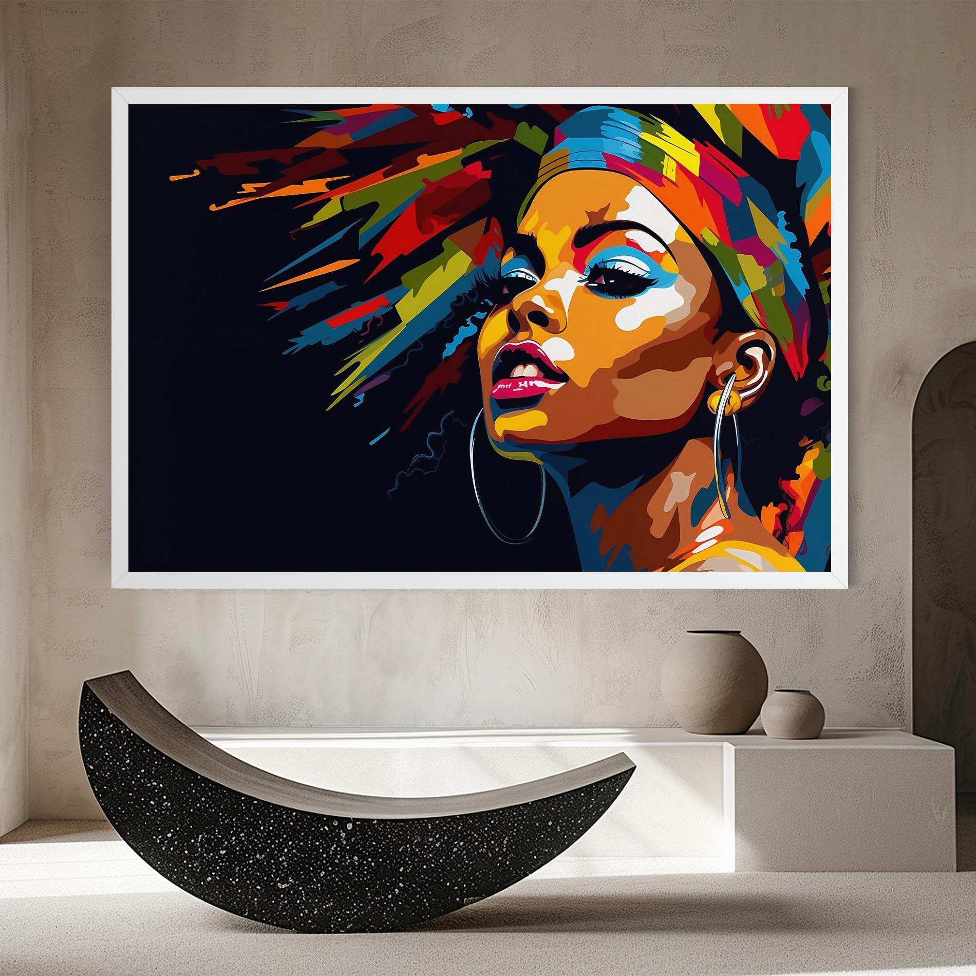Vászonkép African Woman Portrait mockup 8