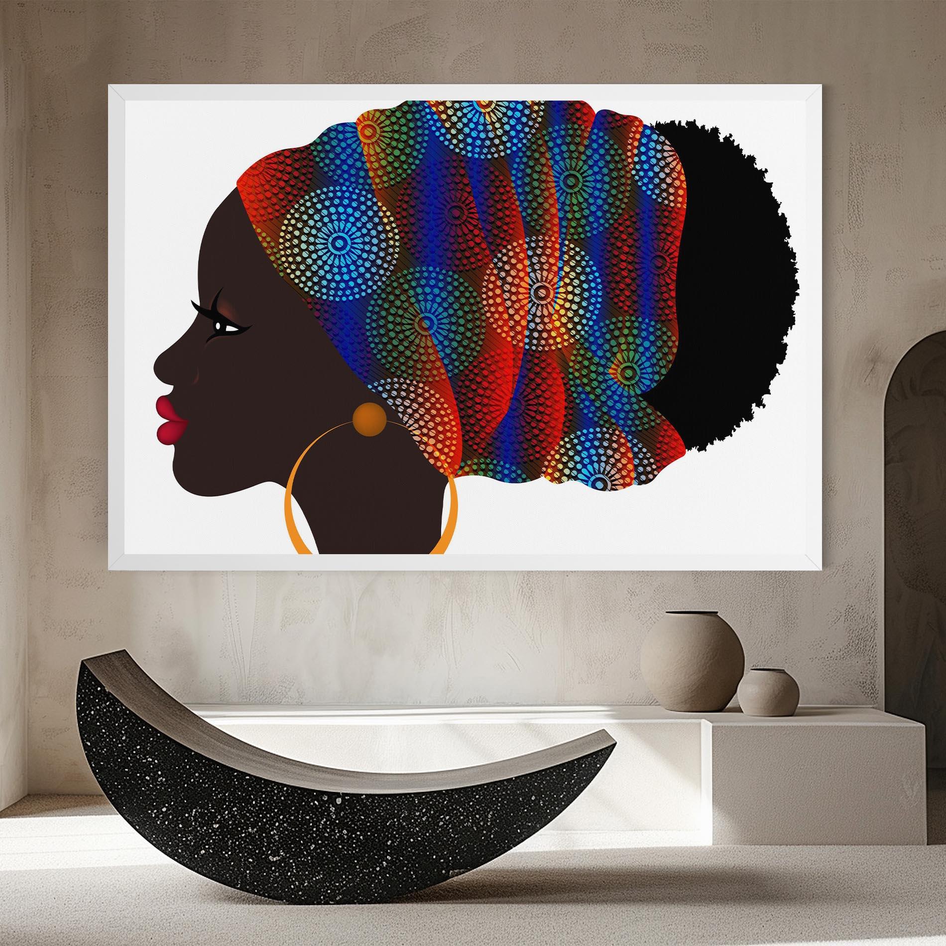 Vászonkép Afro Hairstyle mockup 8