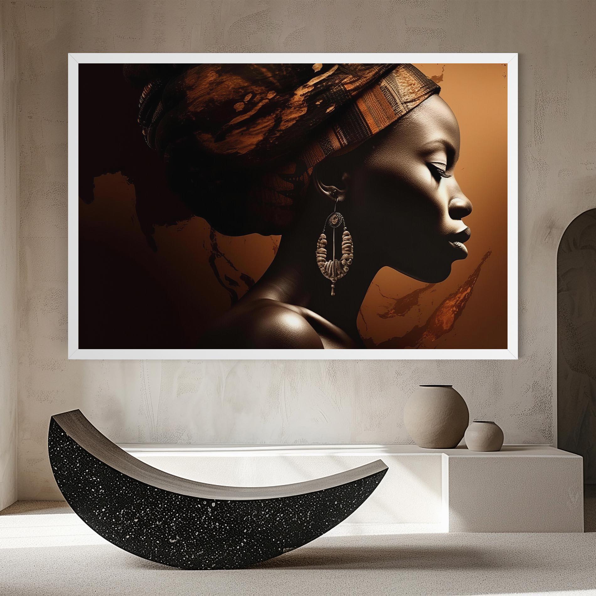 Vászonkép Interesting African Earrings mockup 8