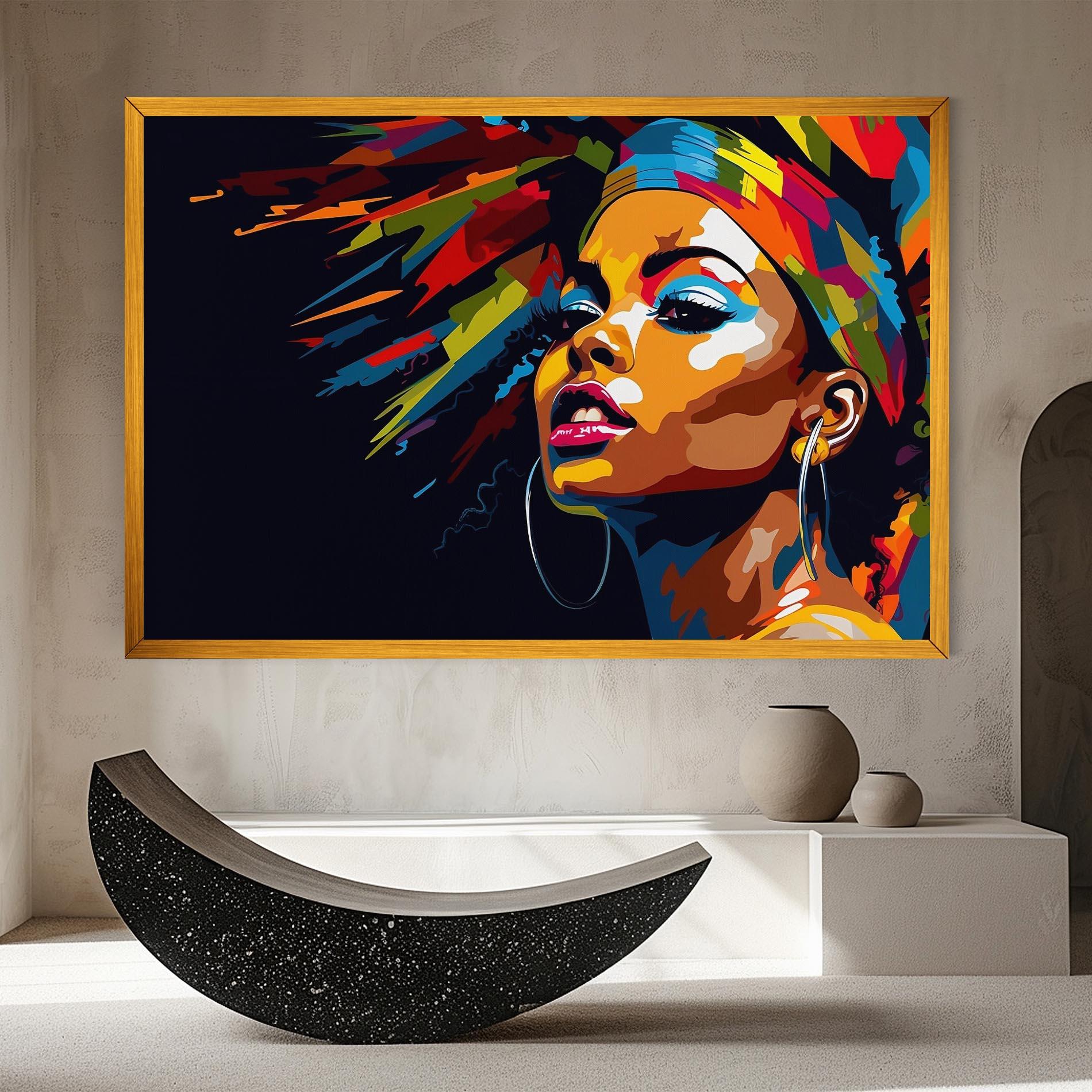 Vászonkép African Woman Portrait mockup 8