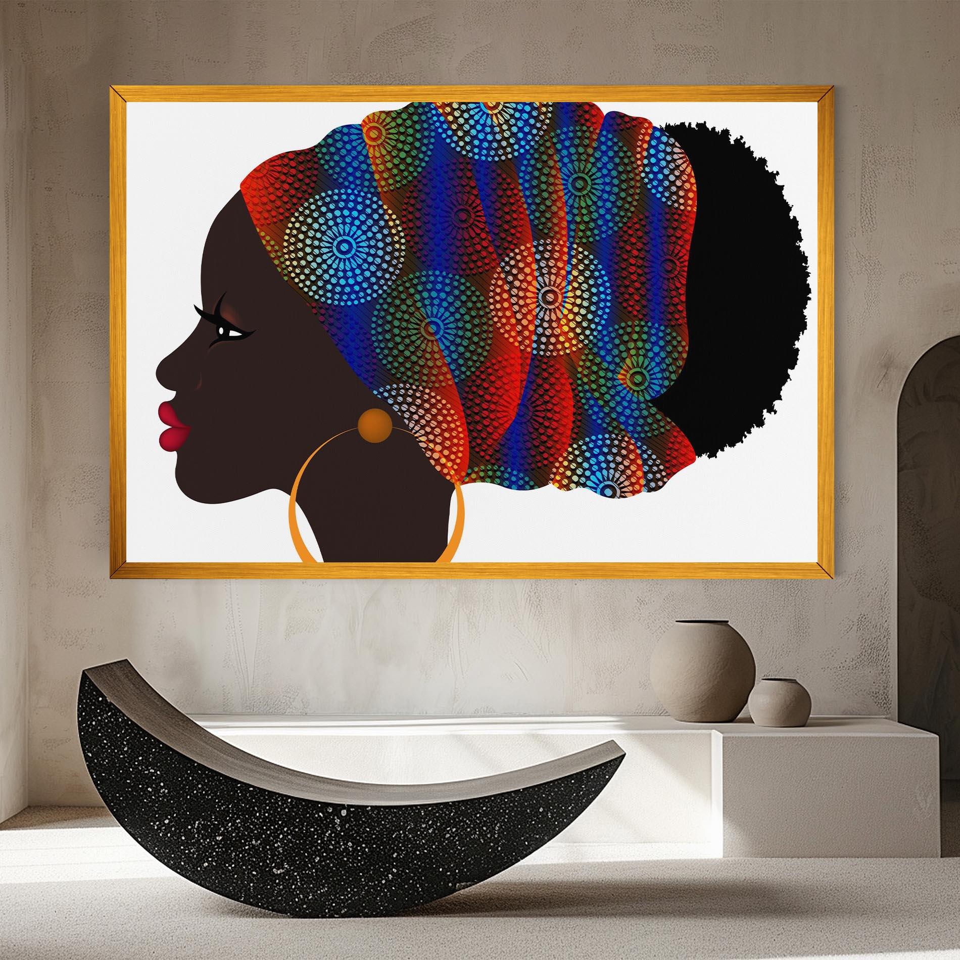 Vászonkép Afro Hairstyle mockup 8