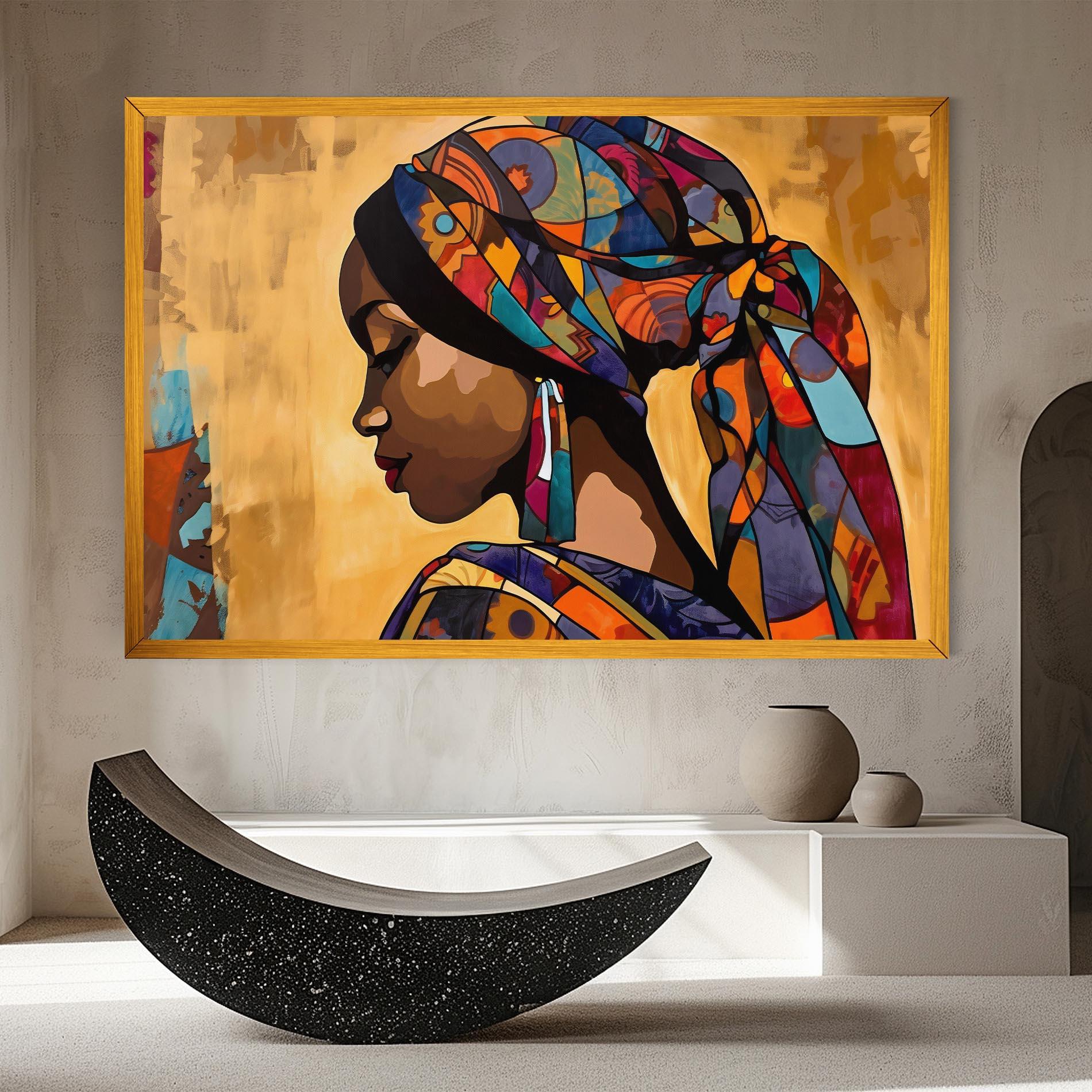 Vászonkép Headscarf Pretty Woman mockup 8