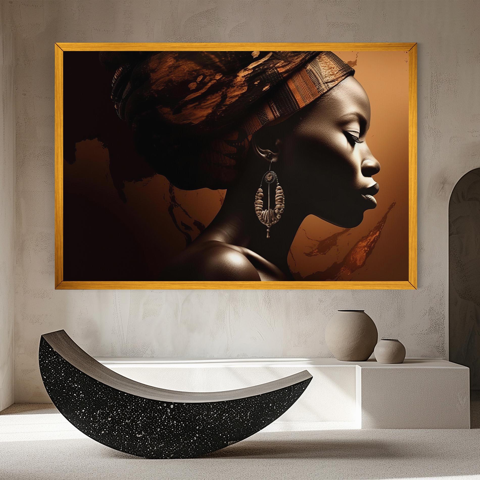 Vászonkép Interesting African Earrings mockup 8