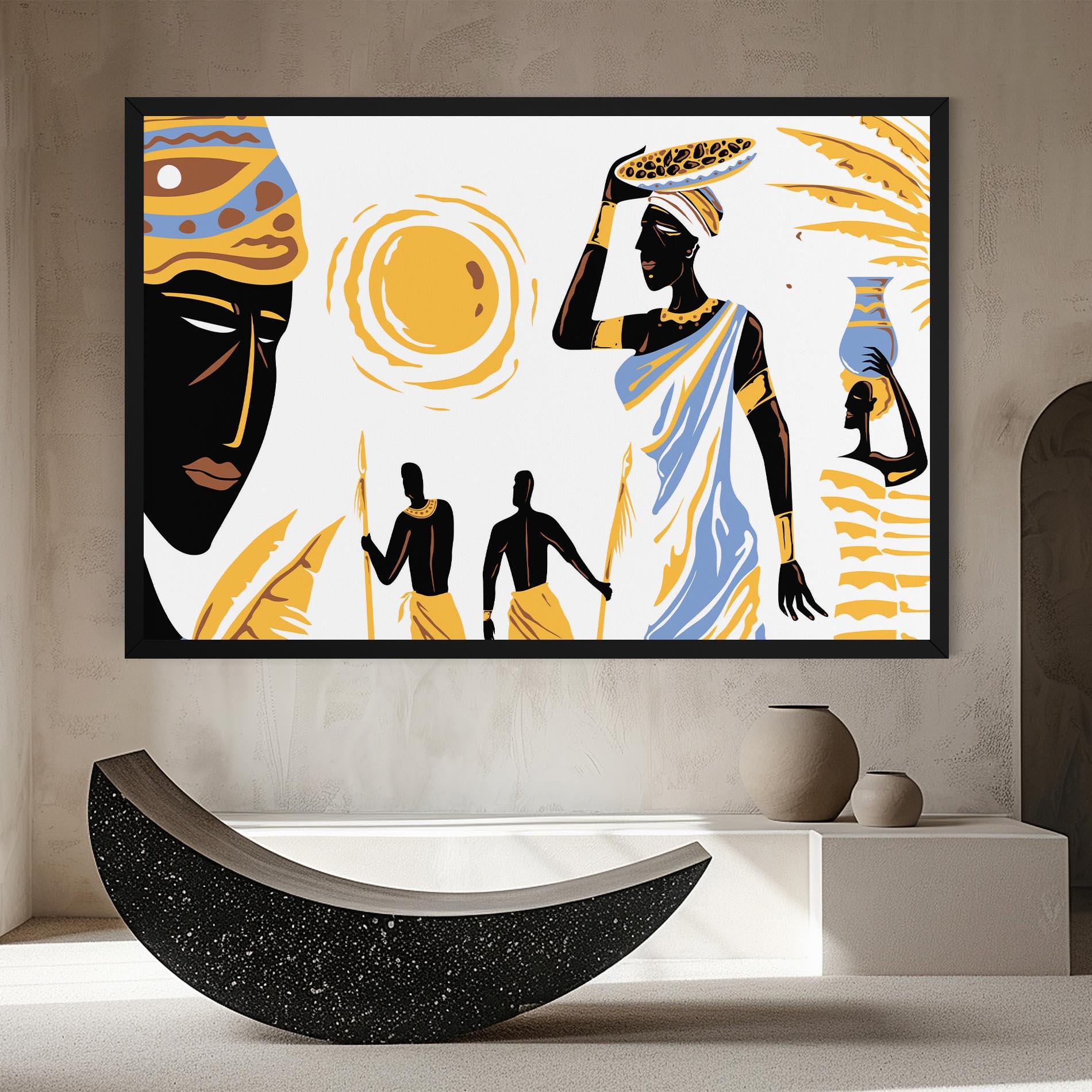 Vászonkép African Drawing mockup 8