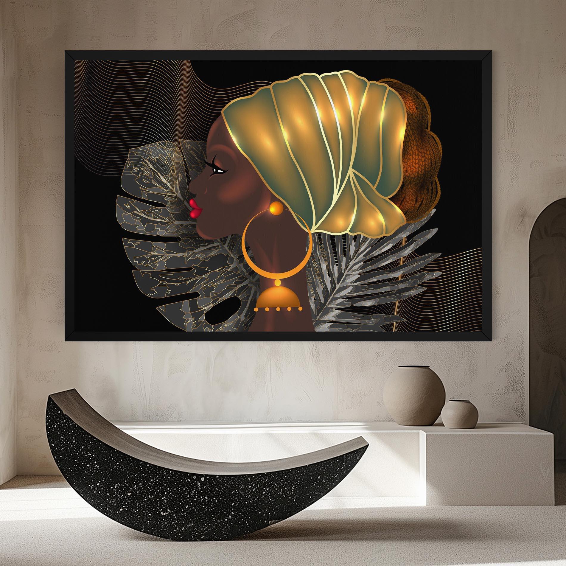 Vászonkép African Gold Leaf mockup 8