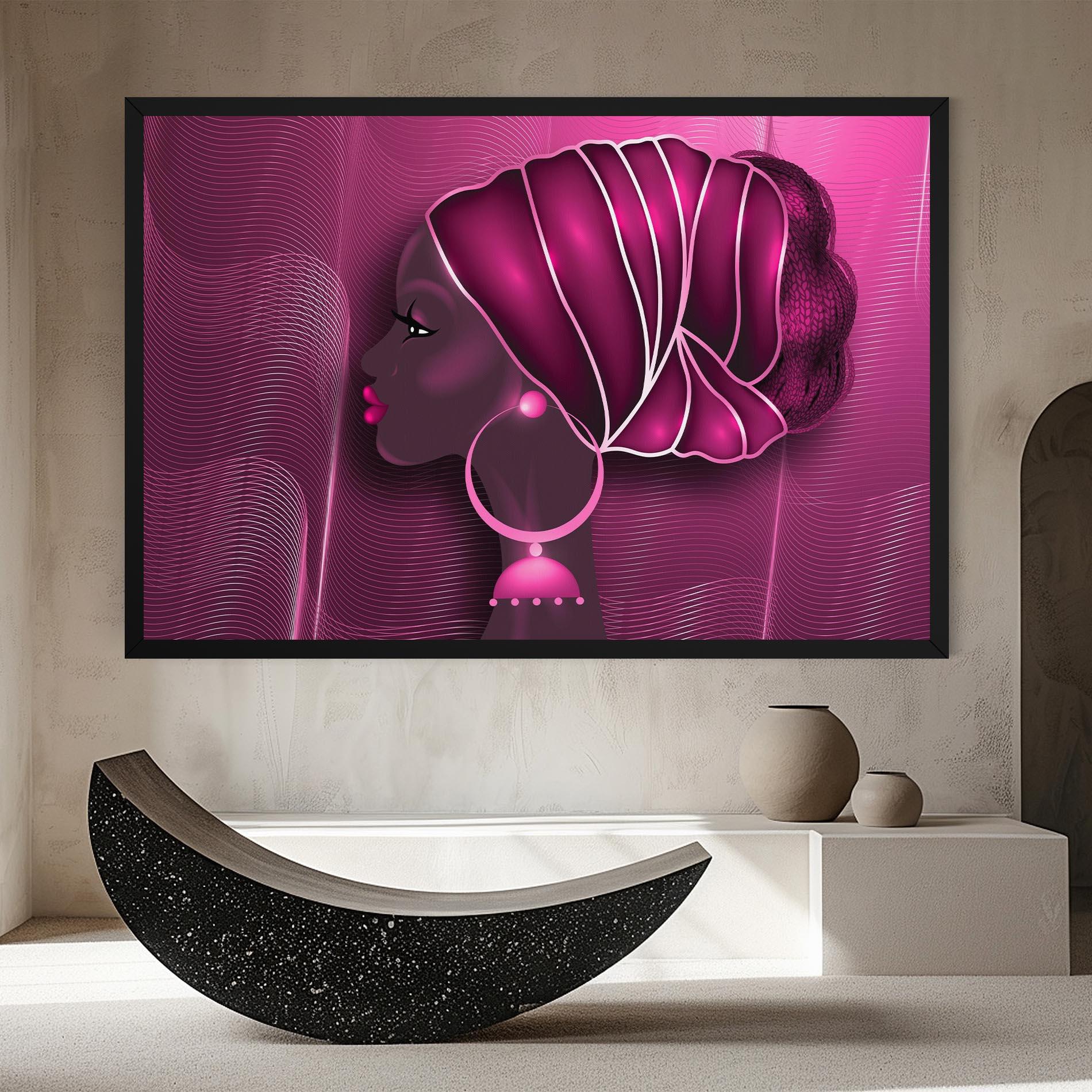 Vászonkép African Pink Woman mockup 8