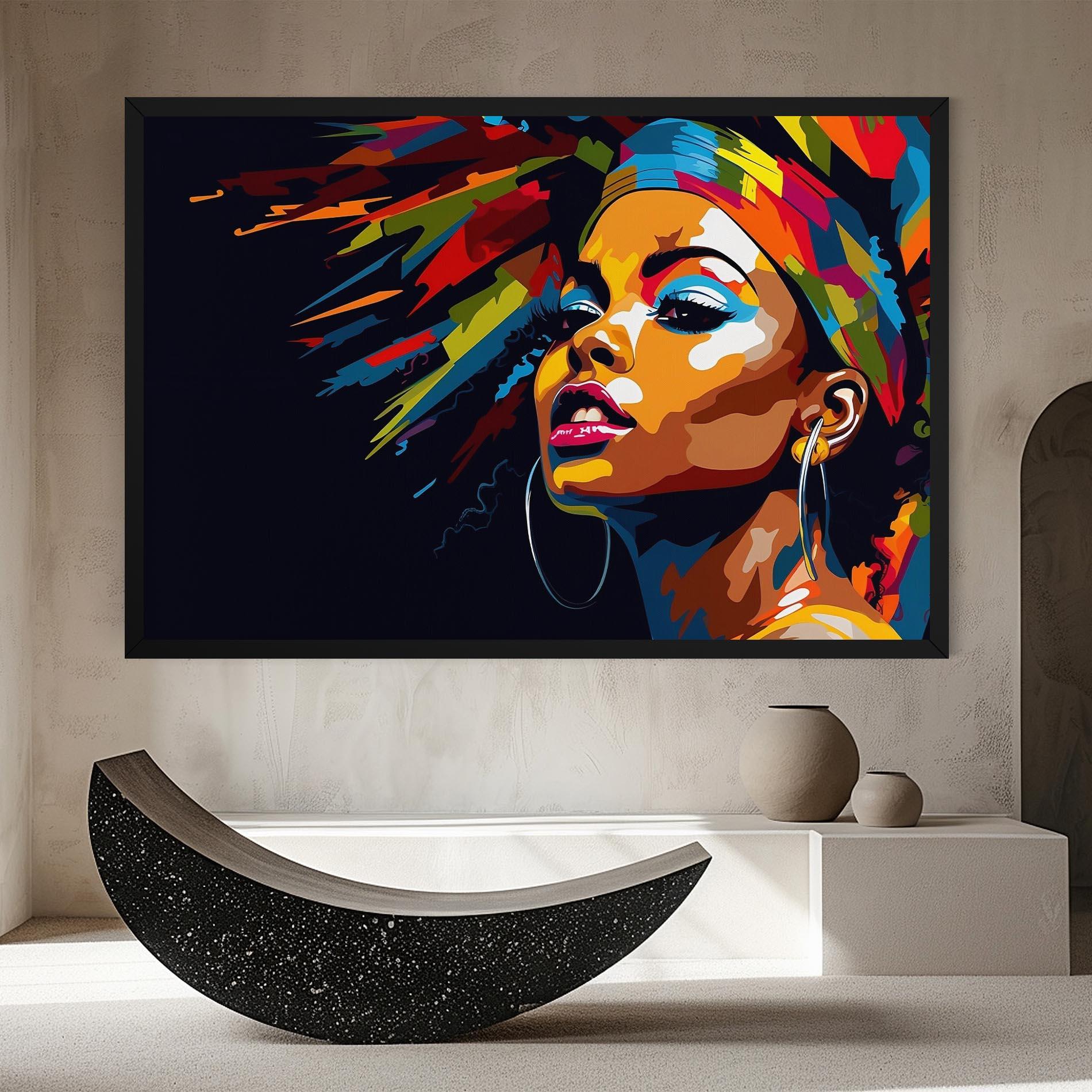 Vászonkép African Woman Portrait mockup 8