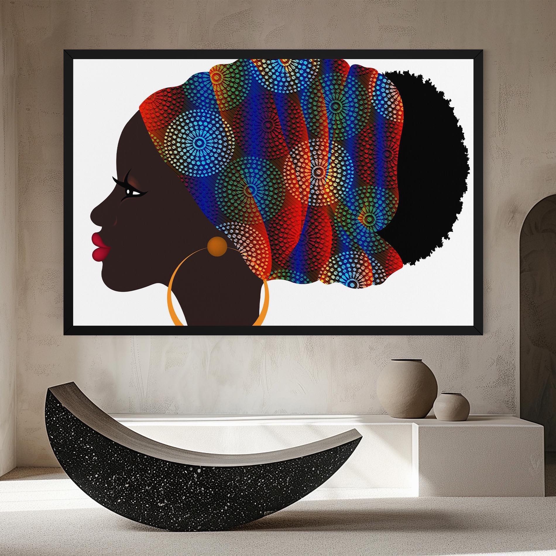 Vászonkép Afro Hairstyle mockup 8