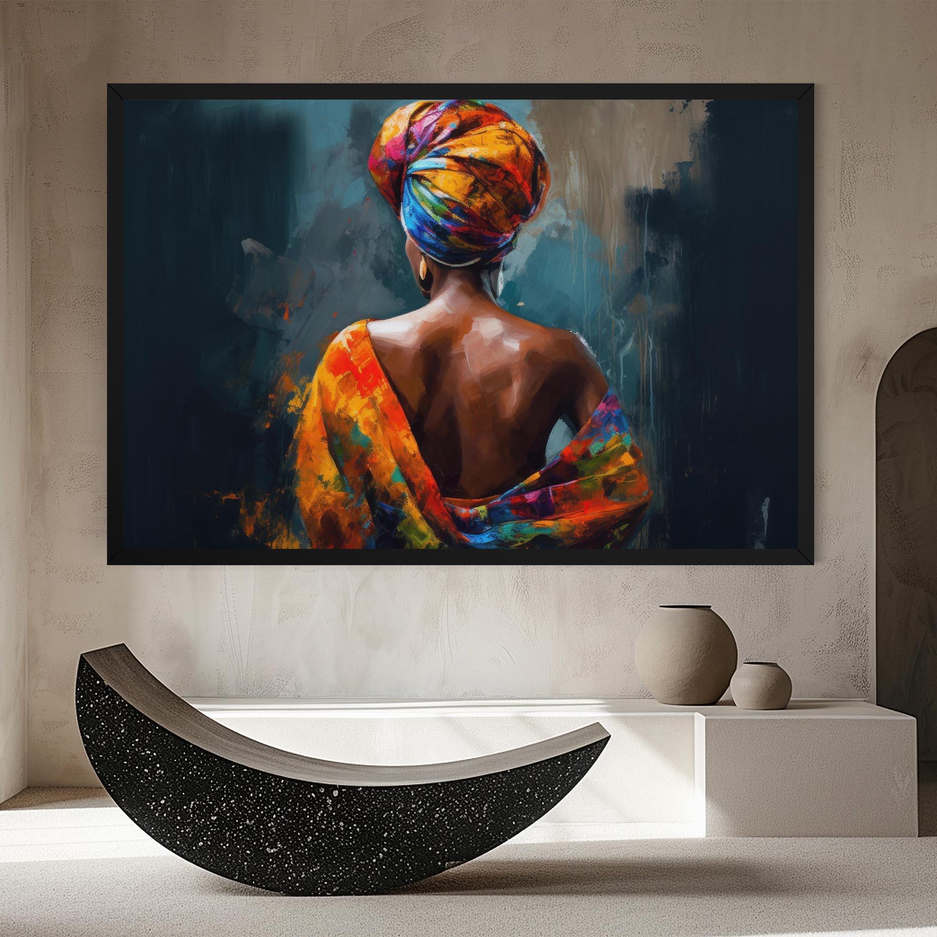 Vászonkép Colorful Turban Woman mockup 8